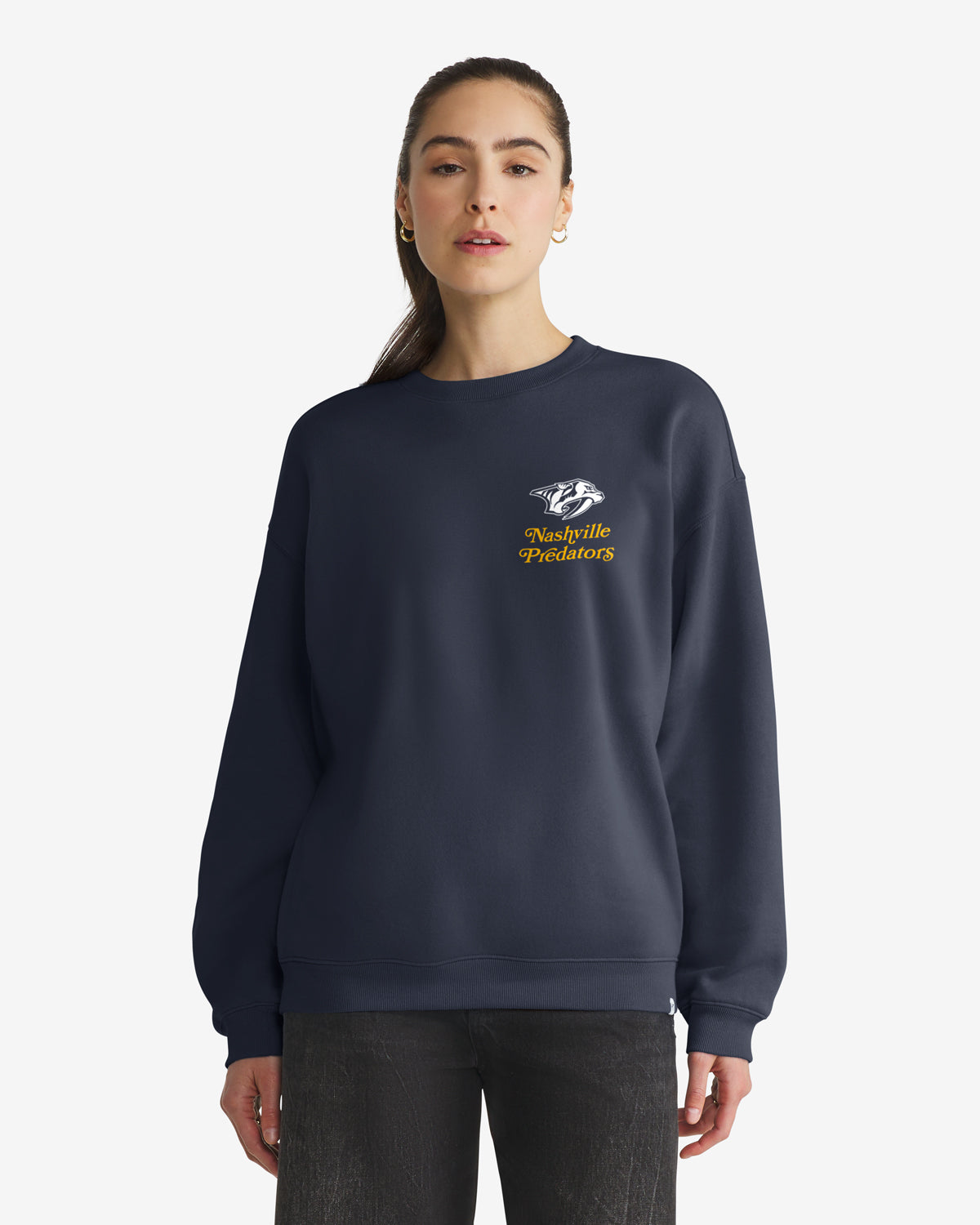 47-headline-crew-nashville-predators-shout-it-out-sweatshirt-navy image 2