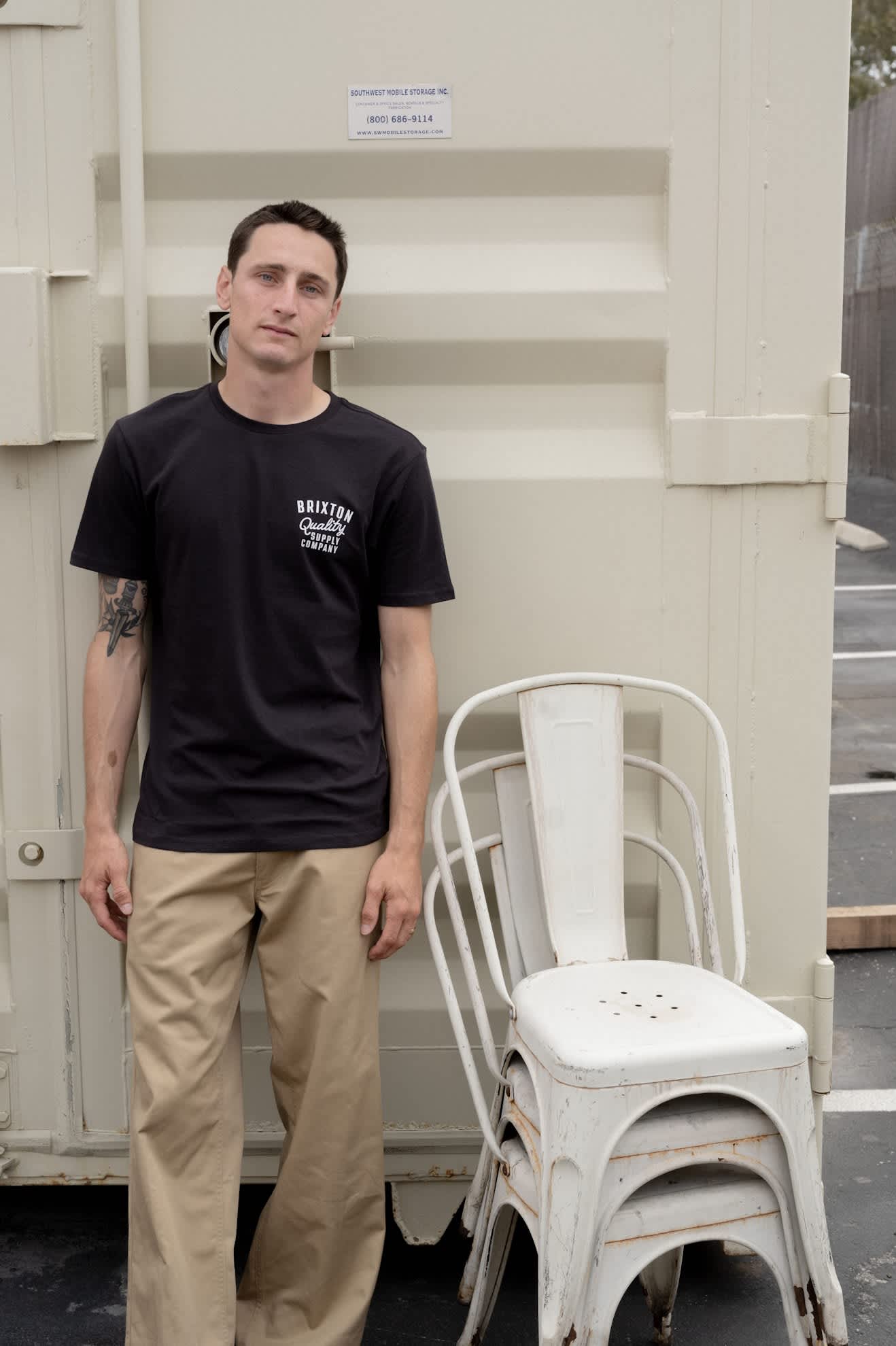 brixton-hubal-tailored-t-shirt-schwarz-herren image 2