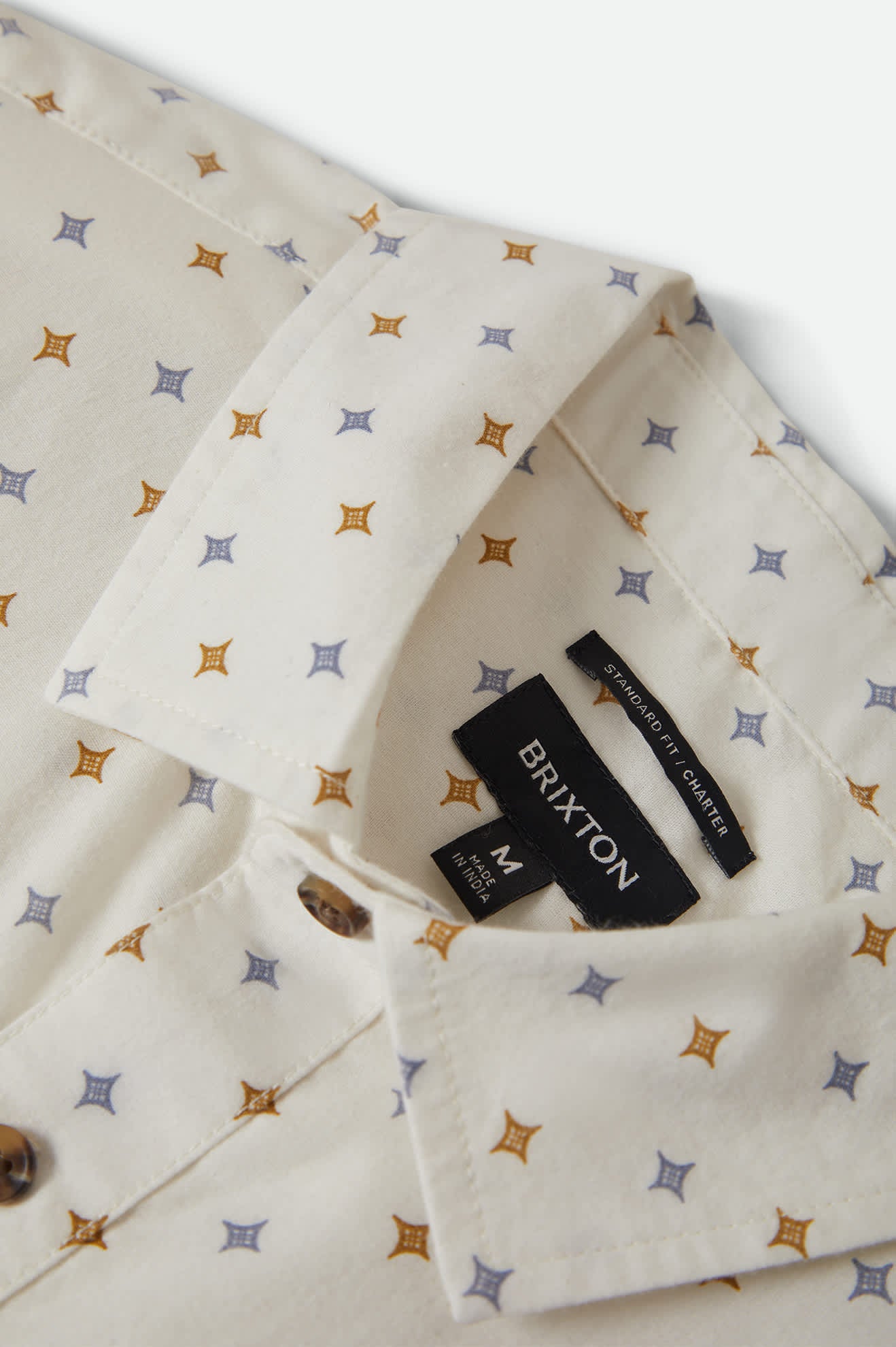 brixton-charter-kurzarmhemd-off-white-multi-diamond-stretch image 8
