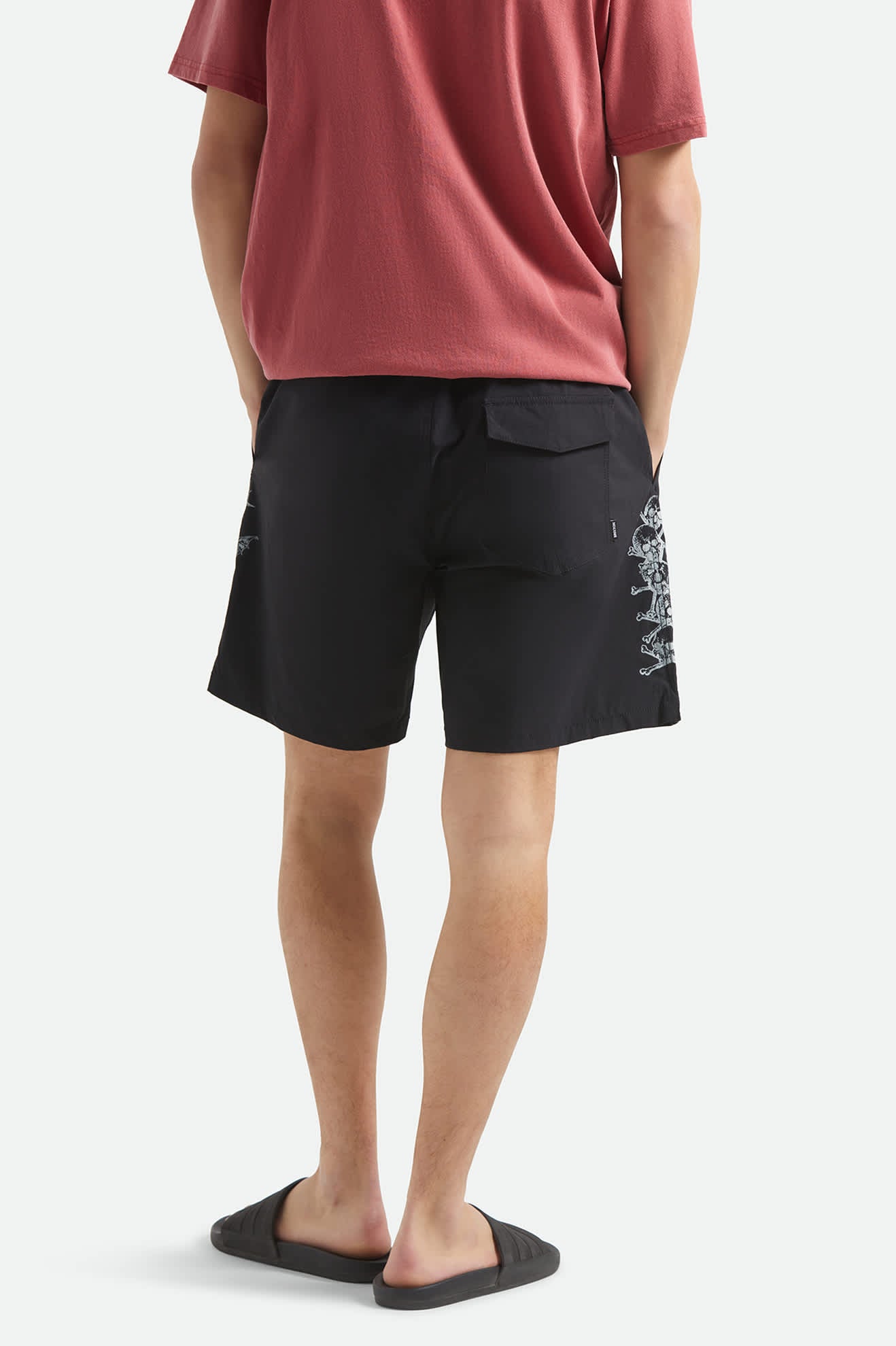brixton-everyday-stretch-hybrid-7-shorts-schwarz-wei image 4