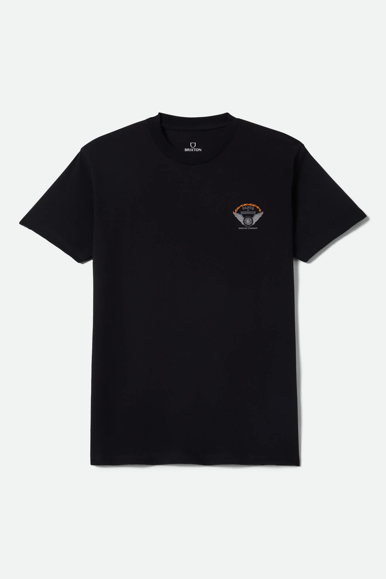 brixton-leeway-t-shirt-black-worn-wash-baumwolle-grafik image 2
