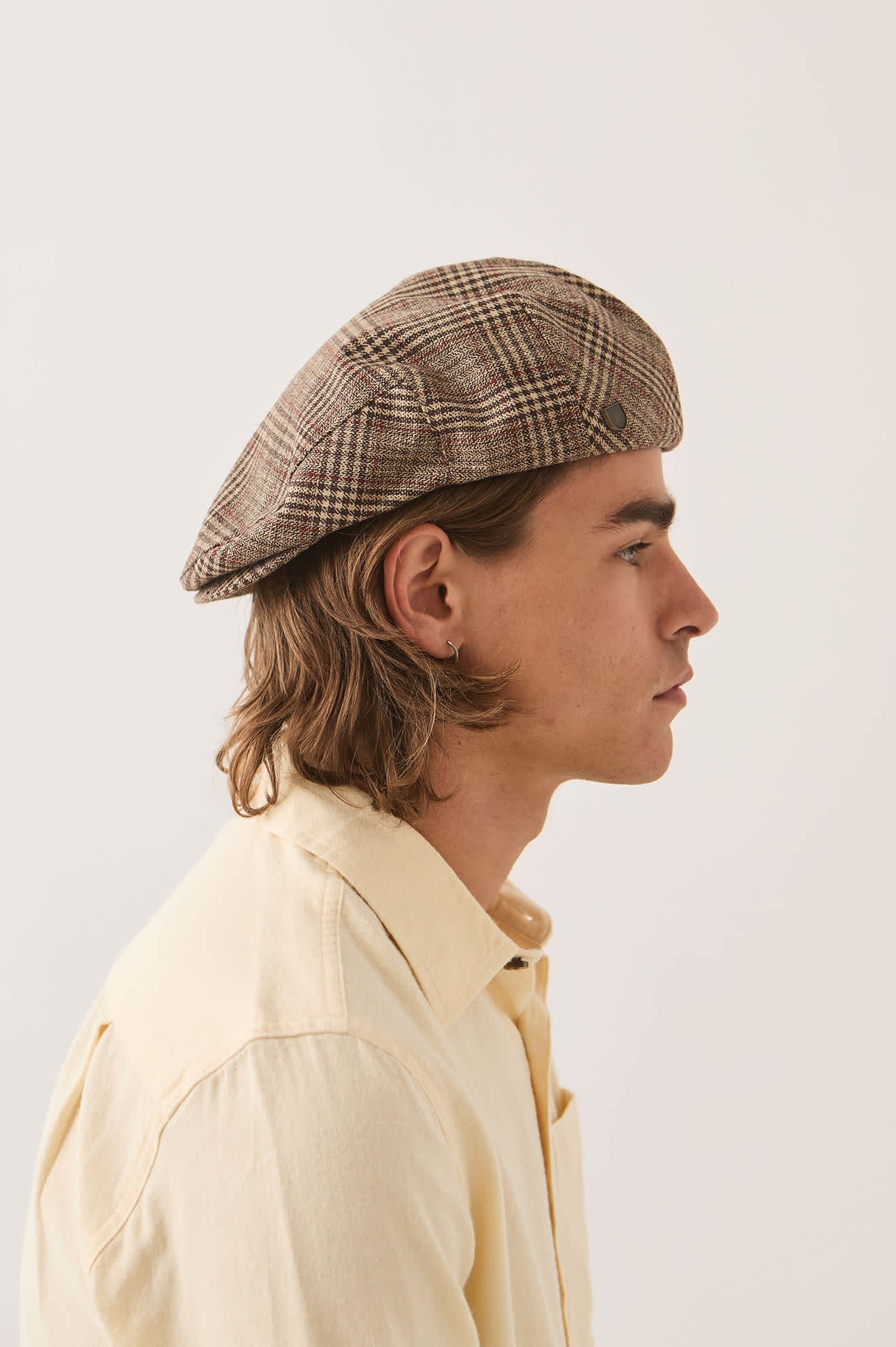brixton-hooligan-flat-cap-brown-tan-red-plaid image 3