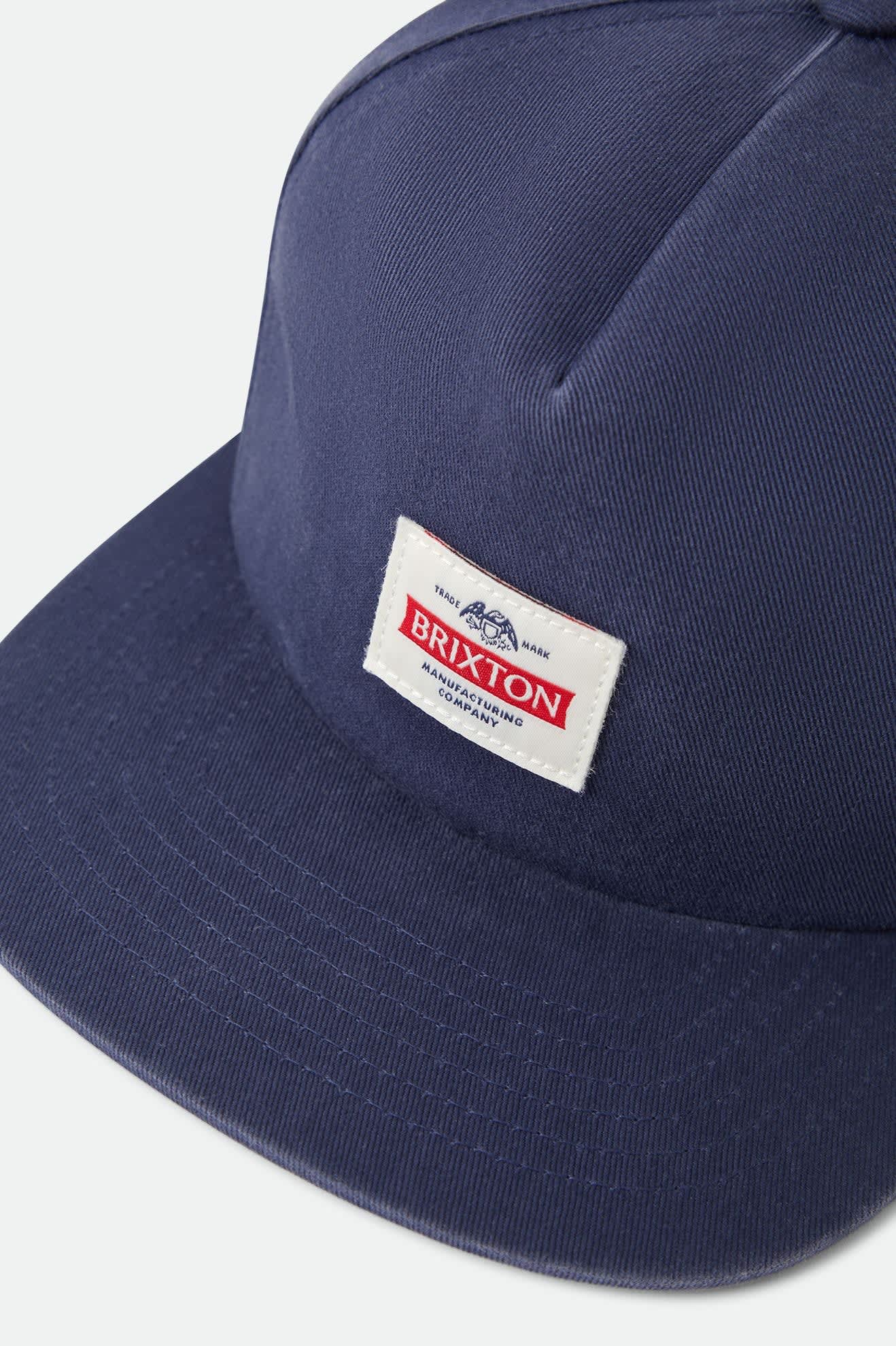 brixton-trademark-adjustable-cap-washed-navy-baumwolle image 6
