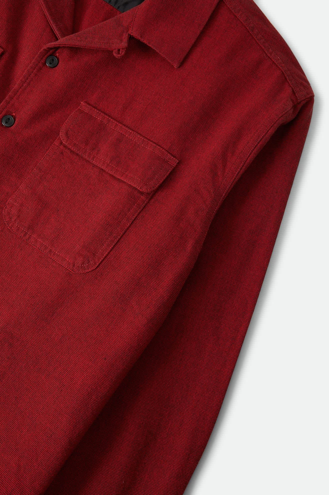 brixton-century-overshirt-rot-schwarz-mikro-karo image 3