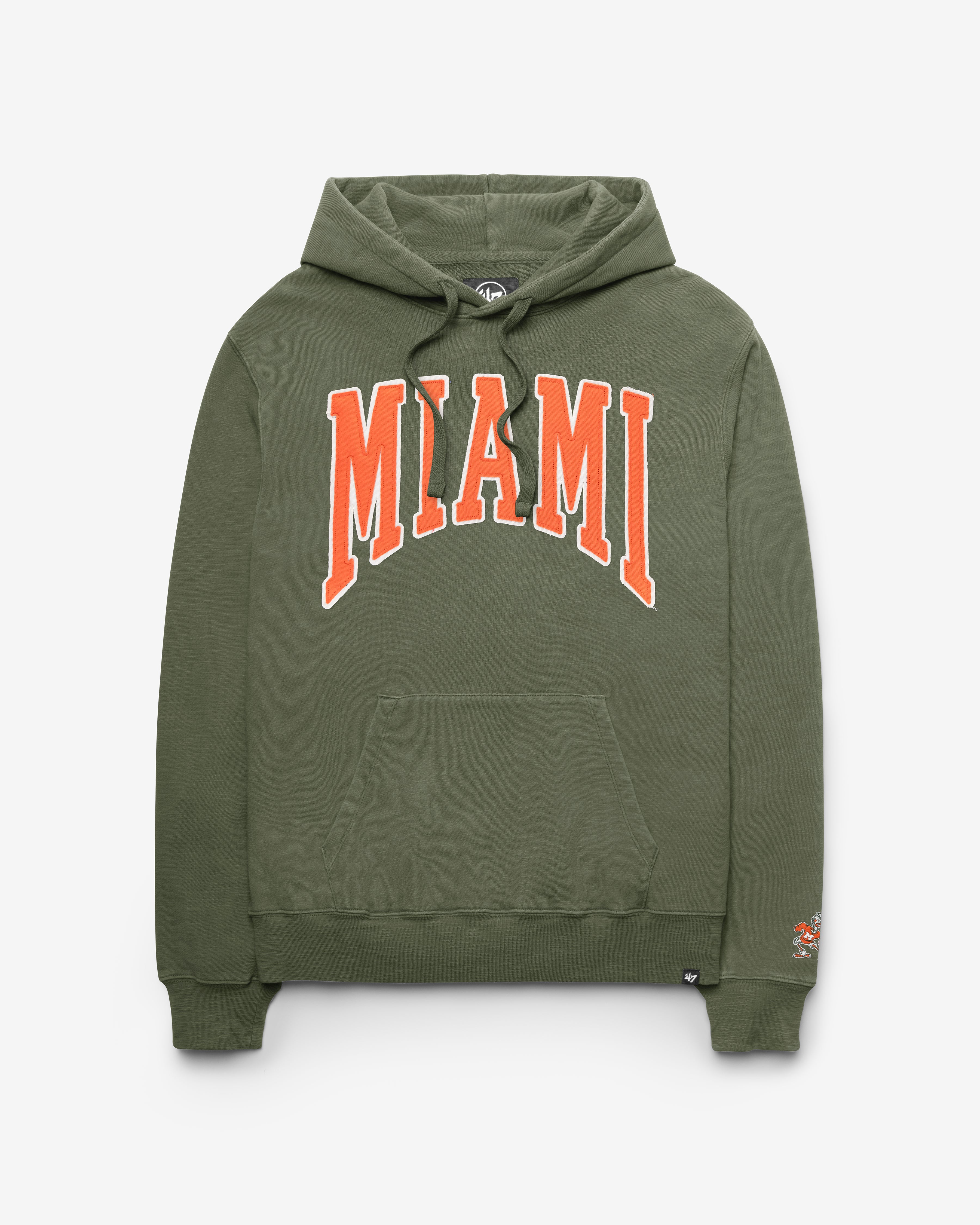 47-headline-crew-miami-hurricanes-hoodie-moss-vintage image 1