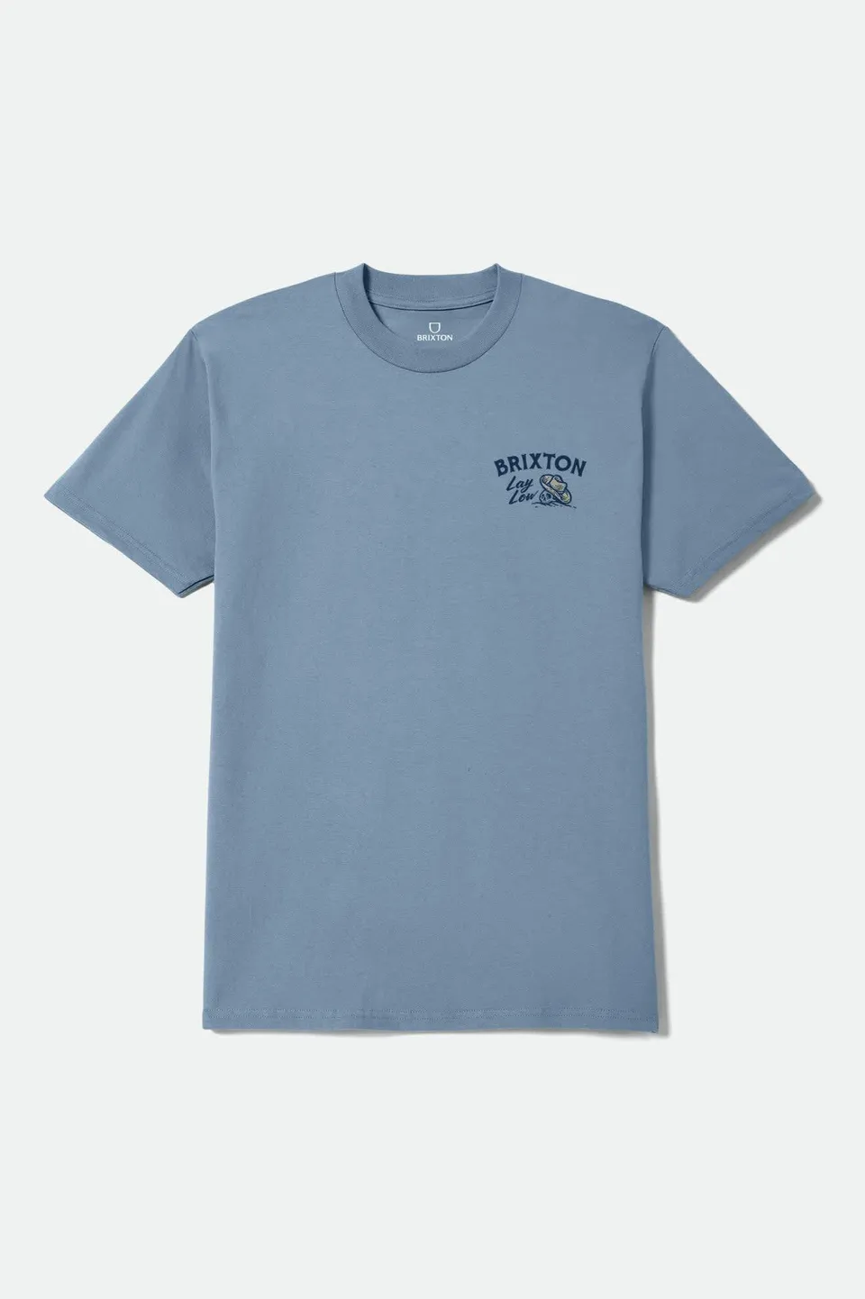 brixton-lay-low-standard-t-shirt-steel-blue-baumwolle image 1