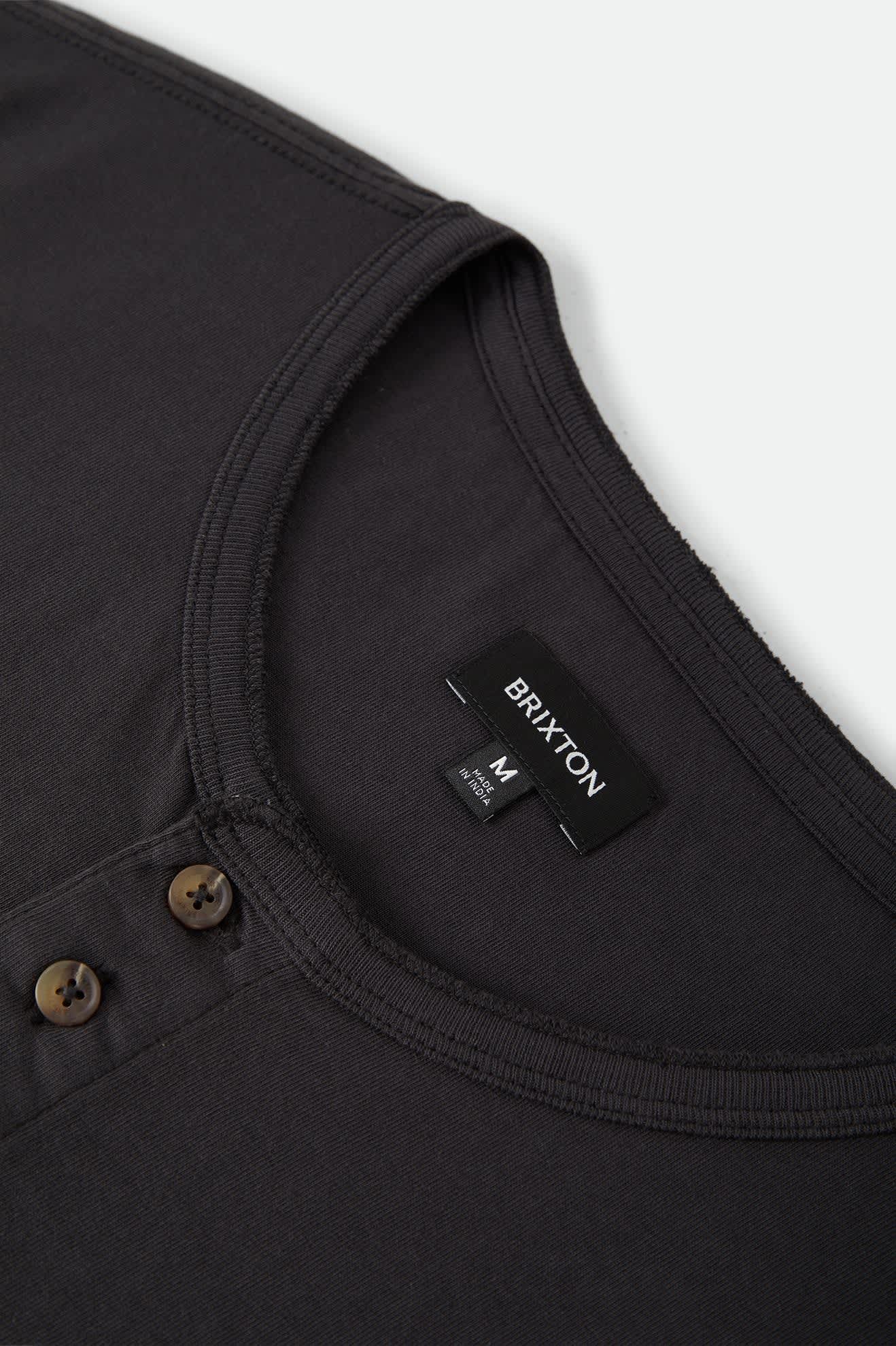 brixton-baseline-henley-t-shirt-schwarz-baumwolle image 7