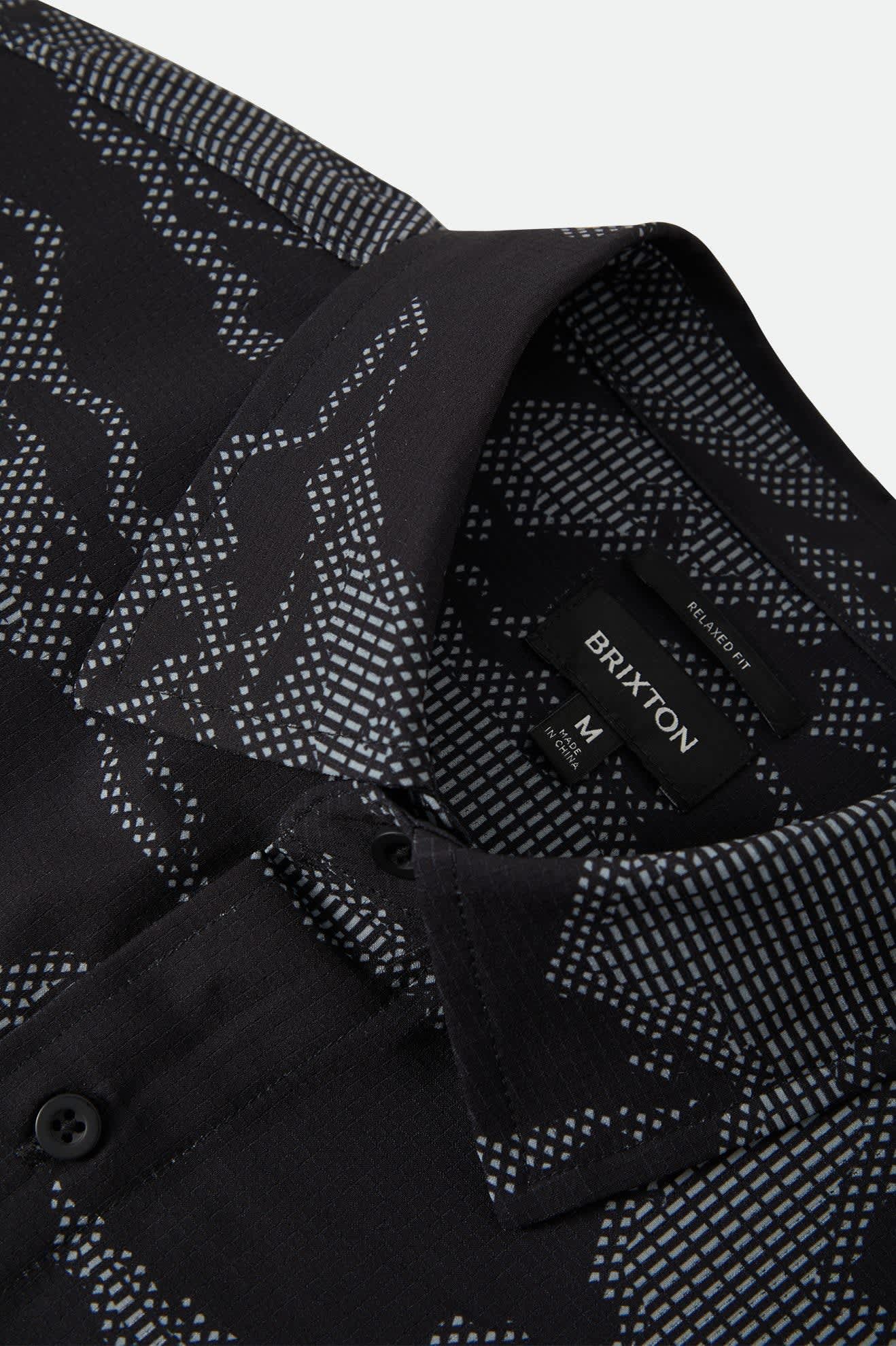 brixton-journey-lightweight-hemd-black-camo-polyester image 5