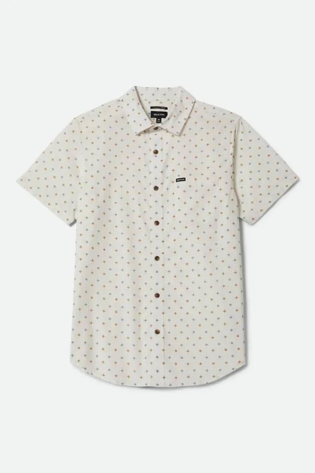 brixton-charter-kurzarmhemd-off-white-multi-diamond-stretch image 1