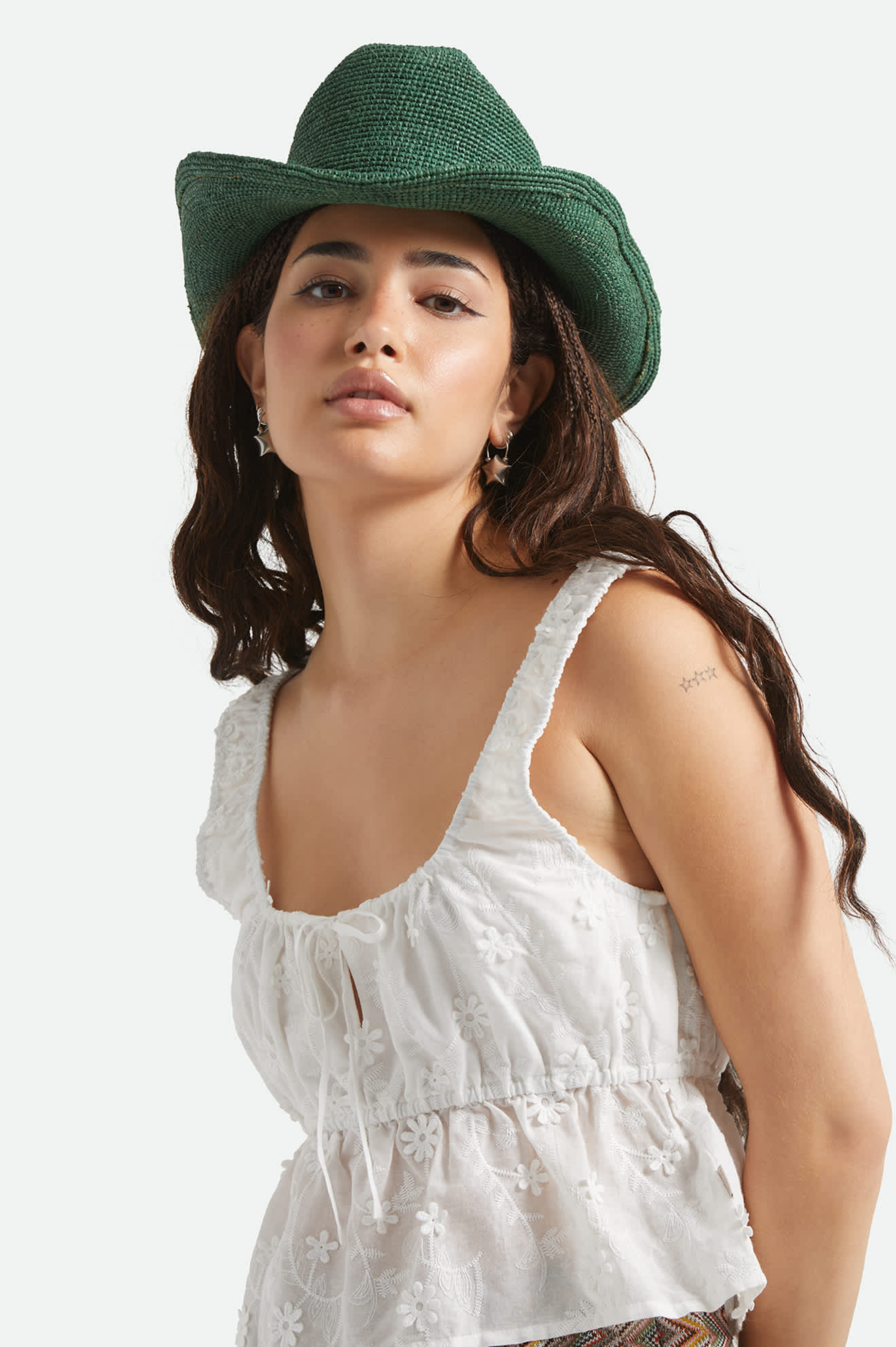 brixton-odessa-straw-cowboyhut-primal-green-strohhut image 2