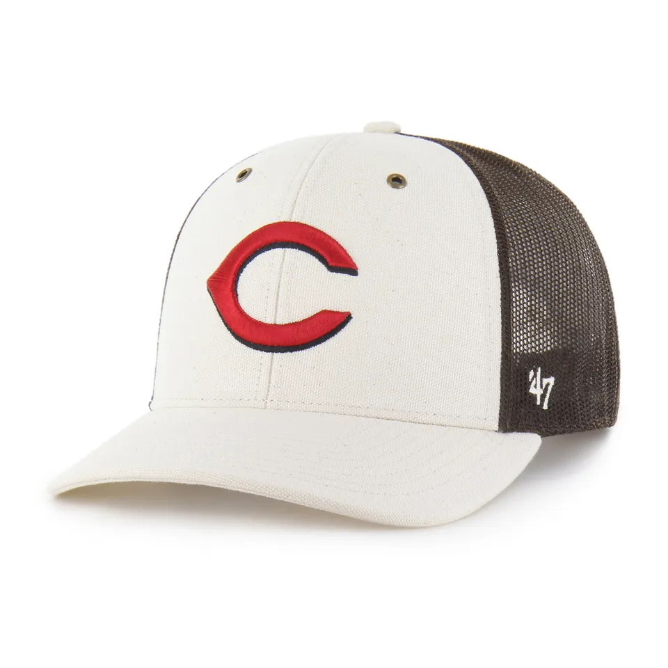 47-cincinnati-reds-carhartt-trucker-cap-natural image 1