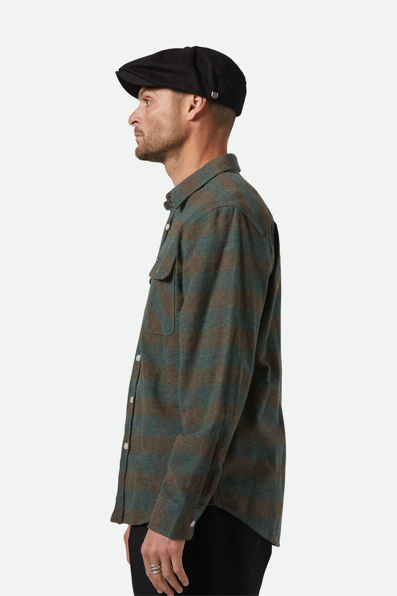 brixton-brood-newsboy-cap-schieberm-tze-schwarz-fischgrat image 3