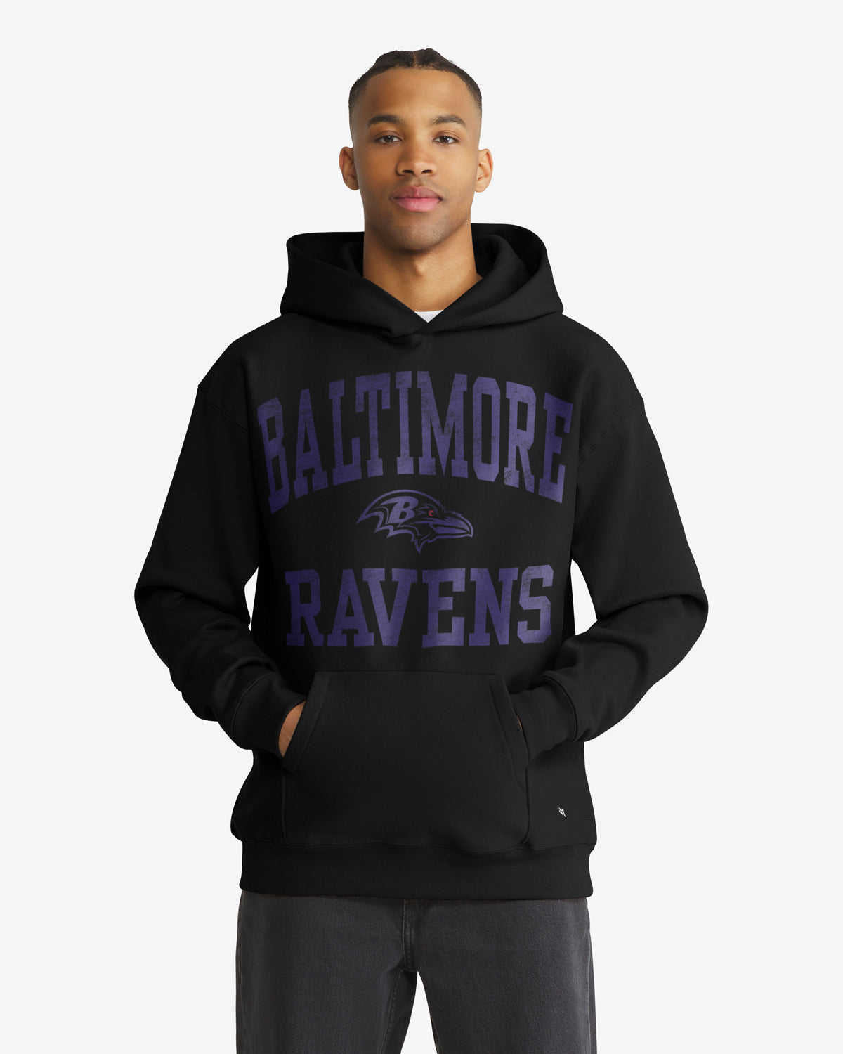 47-brand-ravens-campus-stack-hoodie-schwarz-herren image 1