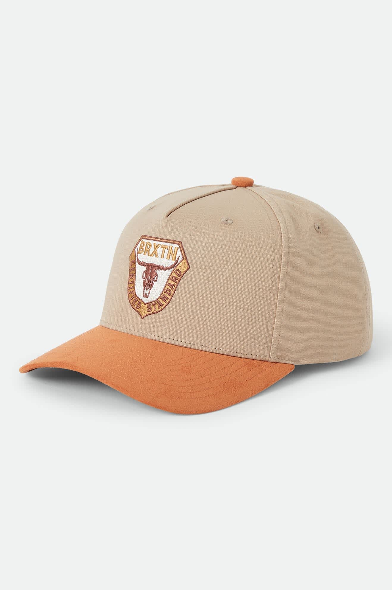 brixton-fraser-snapback-cap-olive-stone-bio-baumwolle image 1
