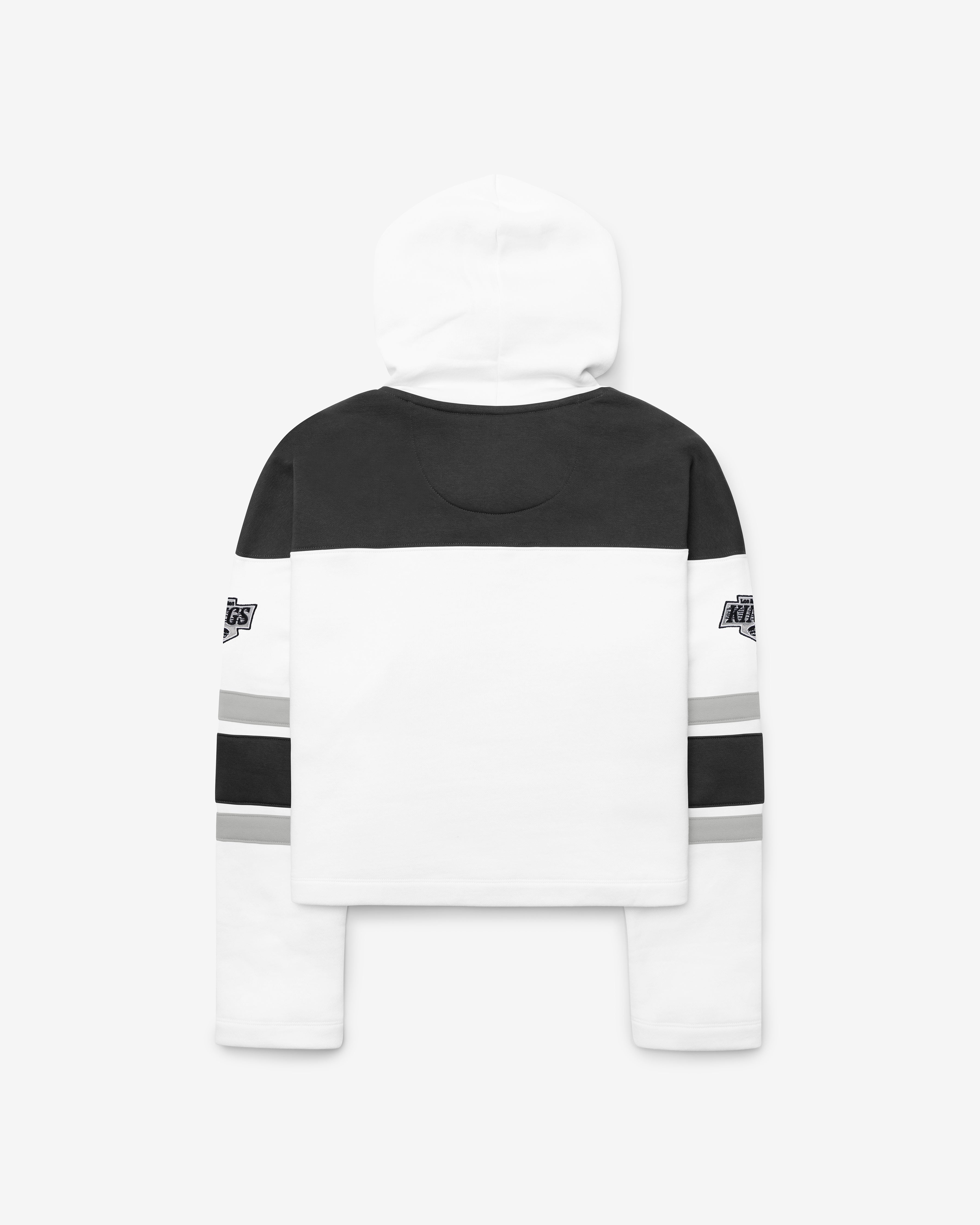 47-brand-lacer-kings-hoodie-damen-white-wash-cropped image 2