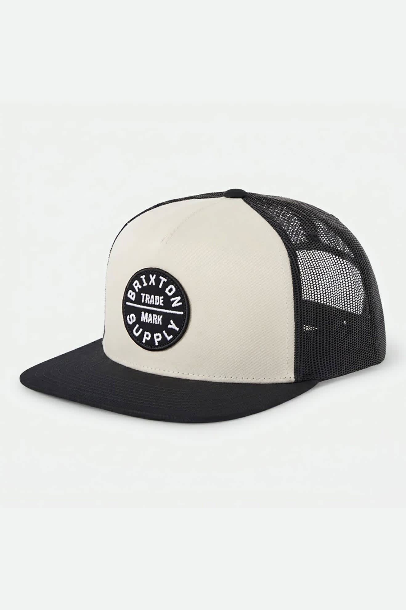 brixton-oath-trucker-cap-weiss-schwarz-snapback image 1