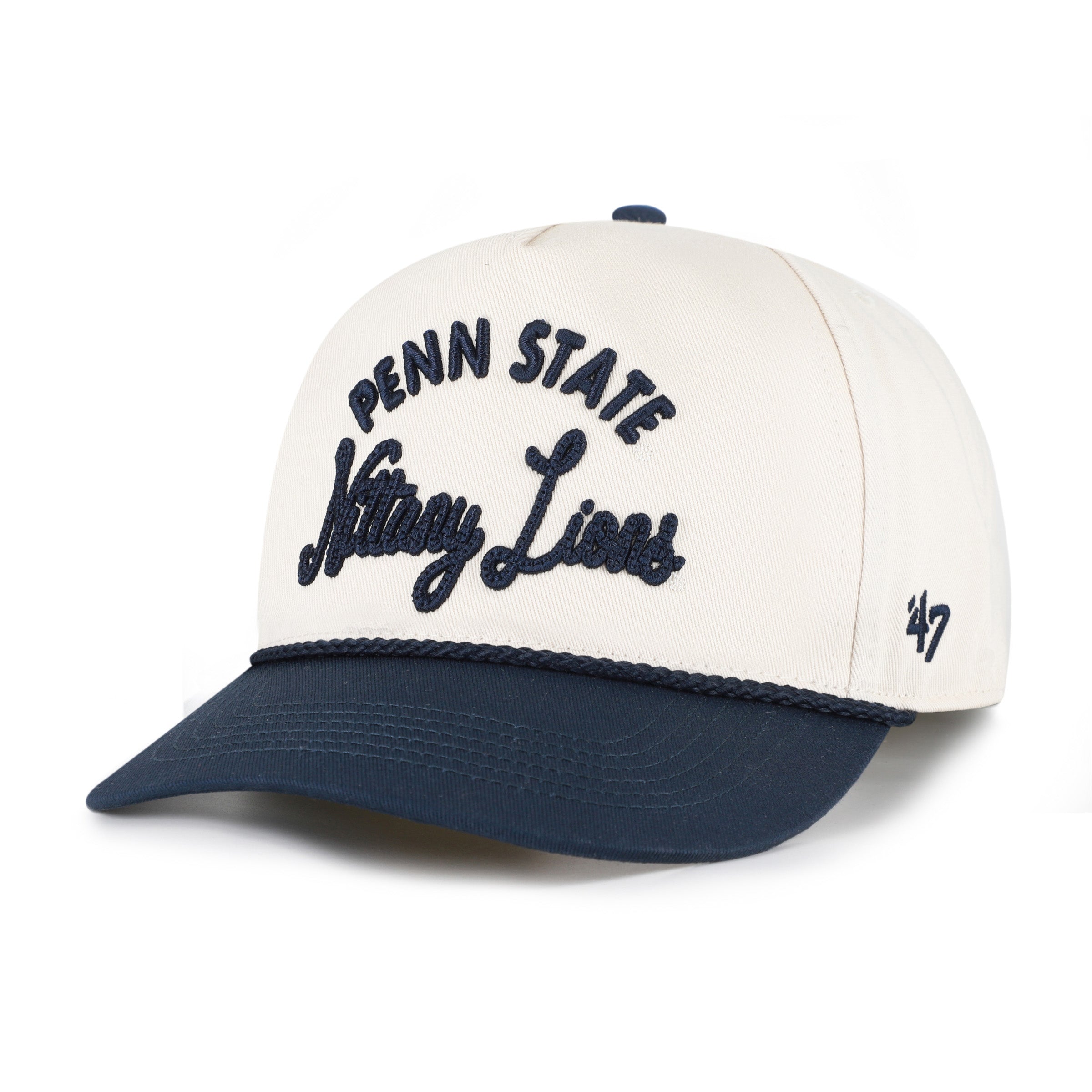 47-hitch-penn-state-rope-script-cap-natural-snapback image 1