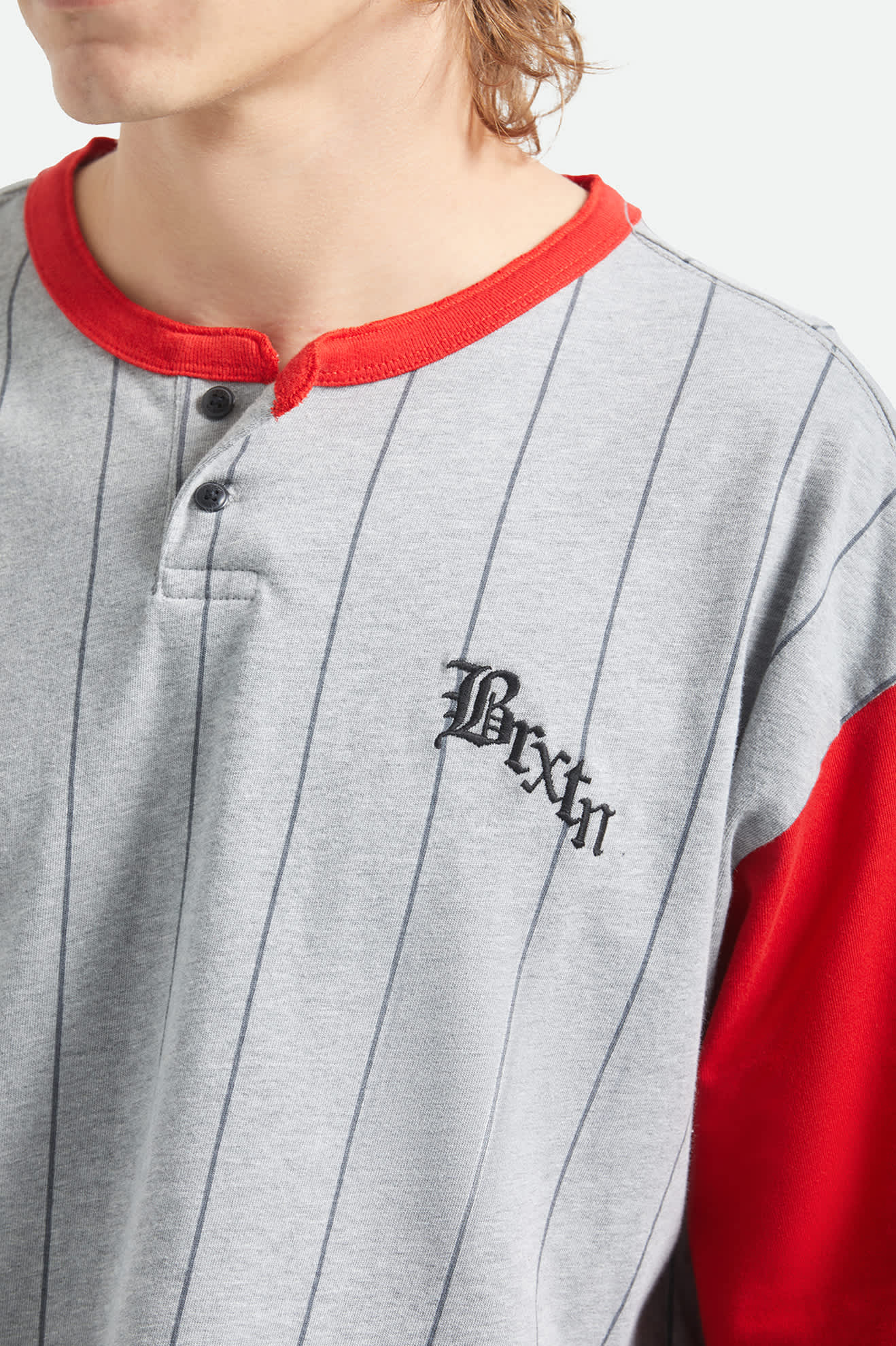 brixton-boxy-baseball-t-shirt-heather-grey-adrenaline-baumwolle image 6