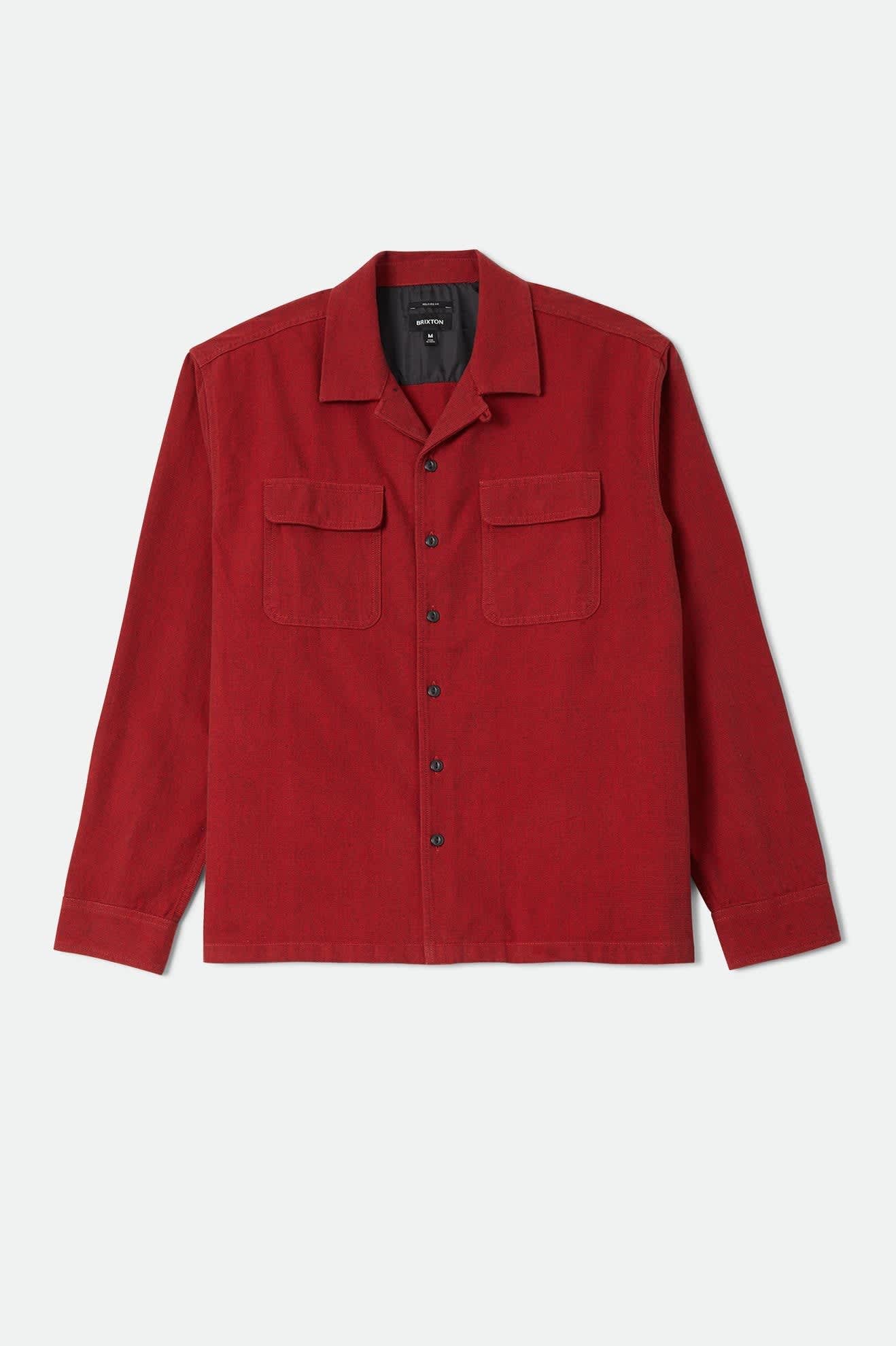 brixton-century-overshirt-rot-schwarz-mikro-karo image 1