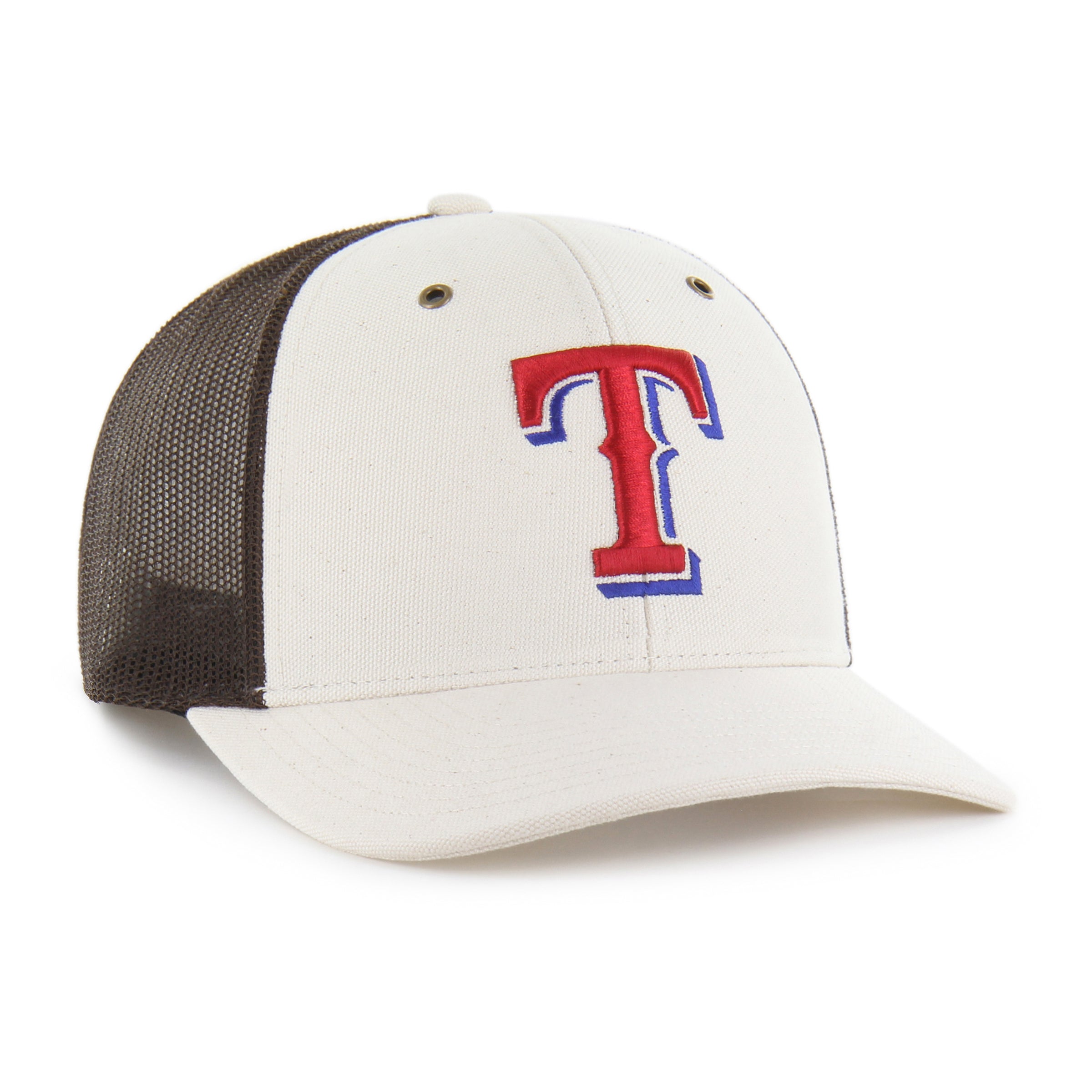 47-trucker-texas-rangers-cap-natural-carhartt-snapback image 4