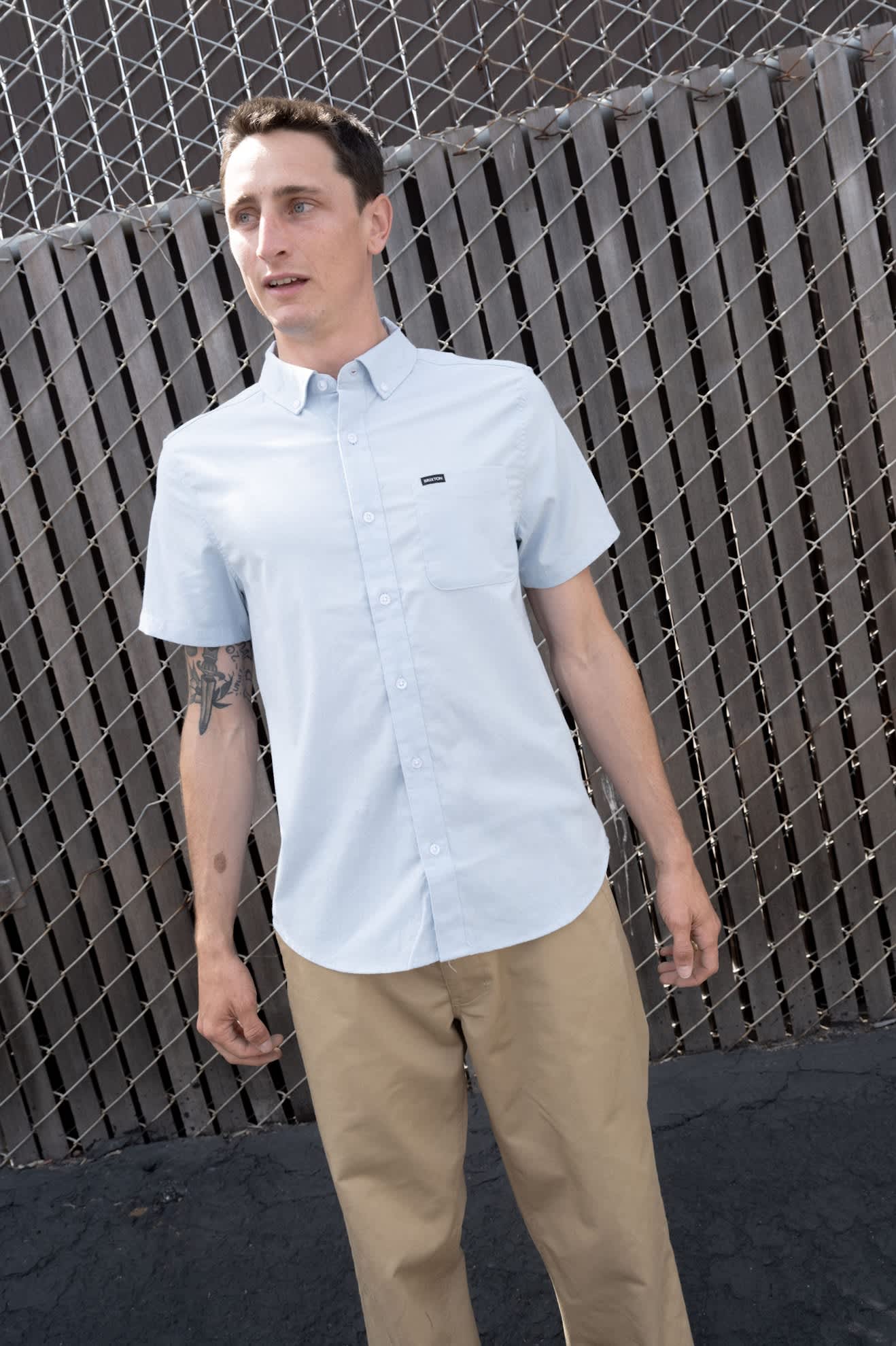 brixton-sanford-oxford-hemd-dusty-blue-button-down image 3
