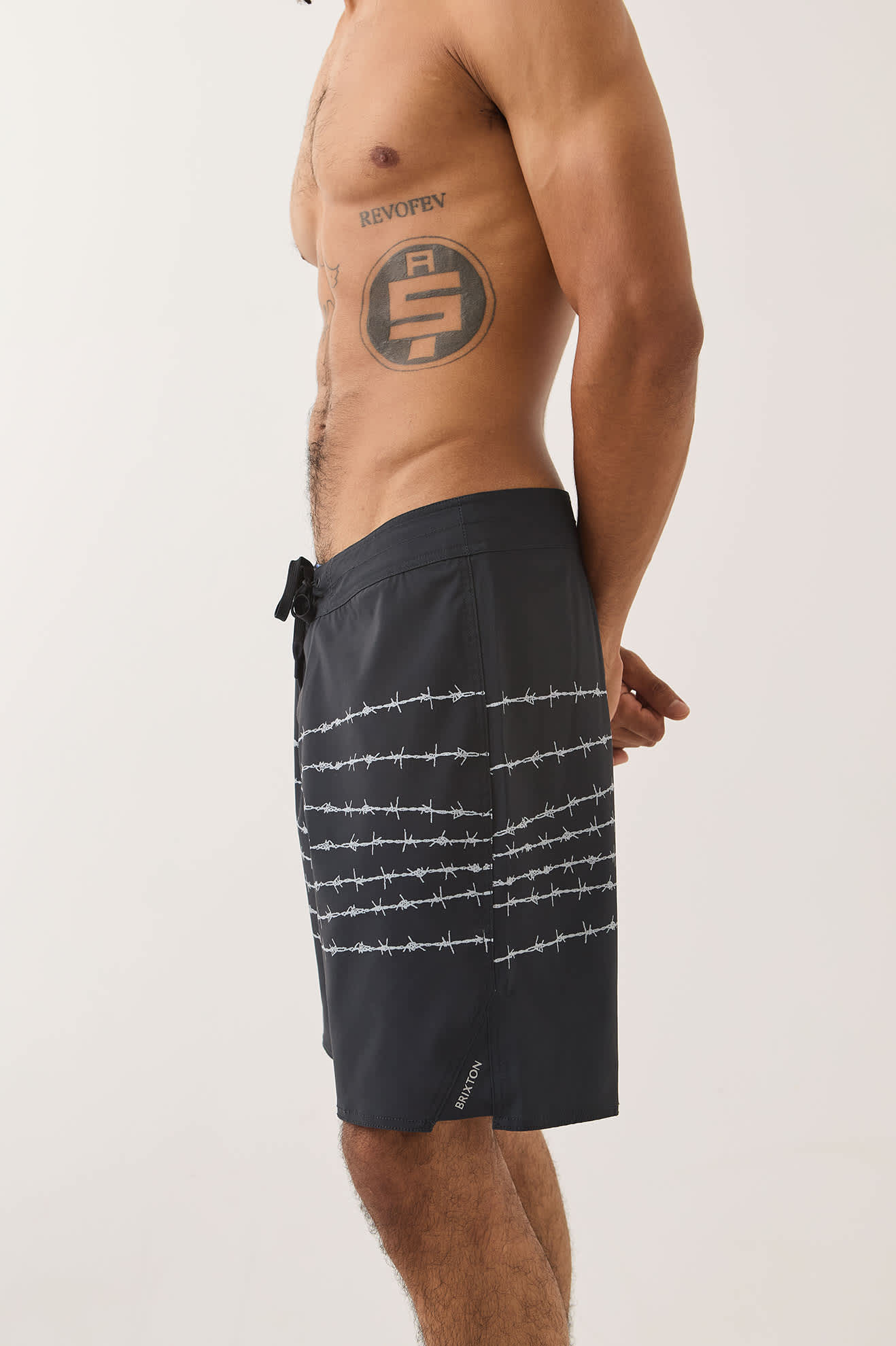 brixton-blitz-boardshort-19-schwarz-barb-wire image 3