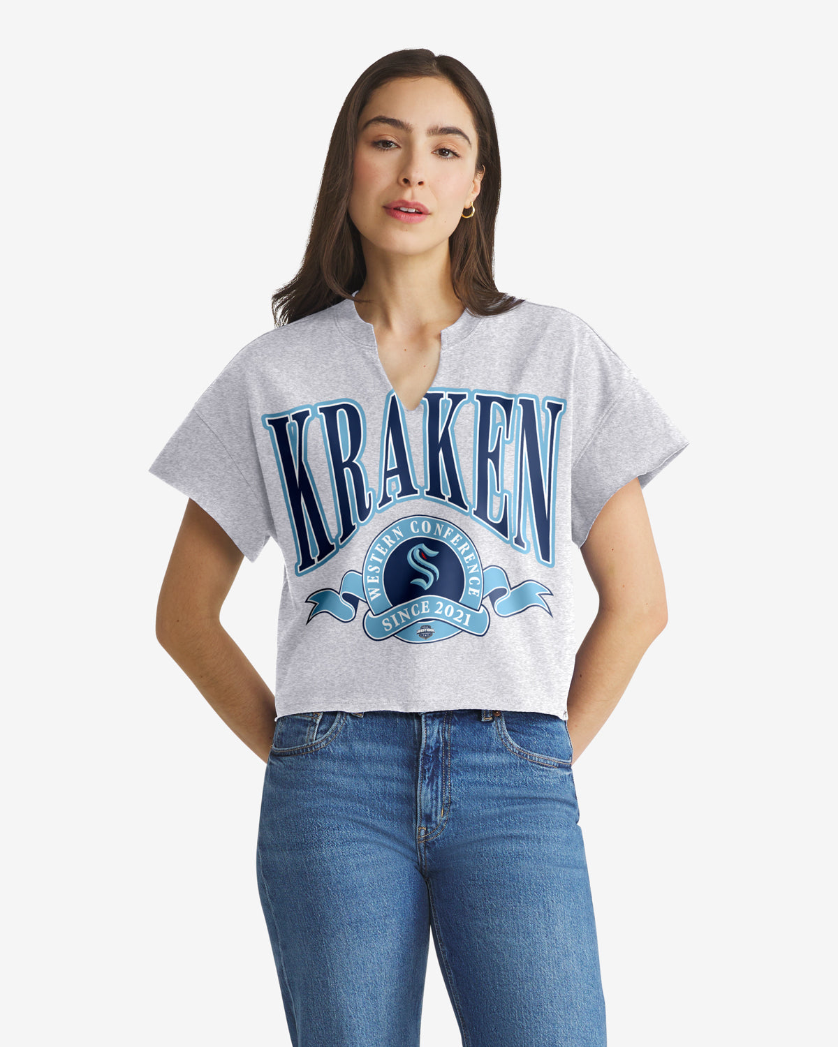47-brand-headline-crew-seattle-kraken-banners-out-notch-neck-t-shirt-grau image 1