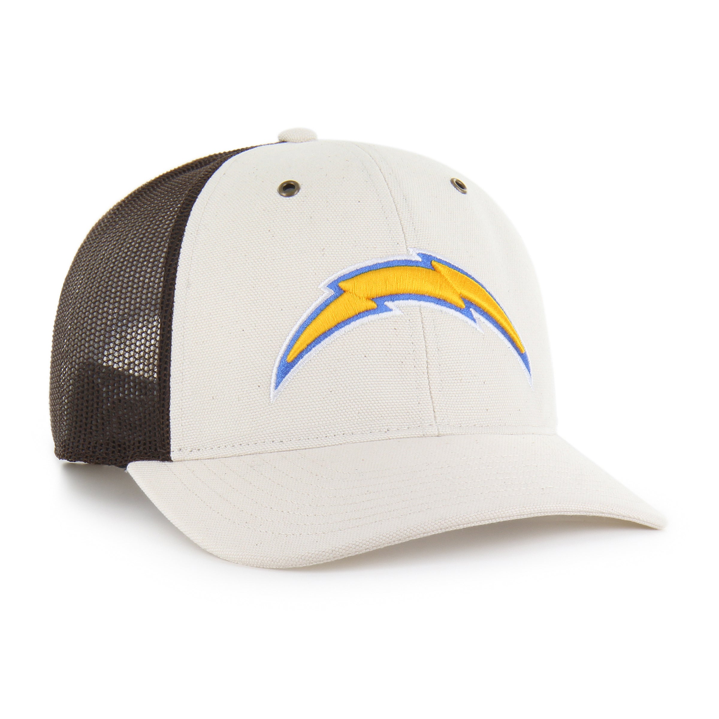 47-los-angeles-chargers-carhartt-trucker-cap-natural-snapback image 4