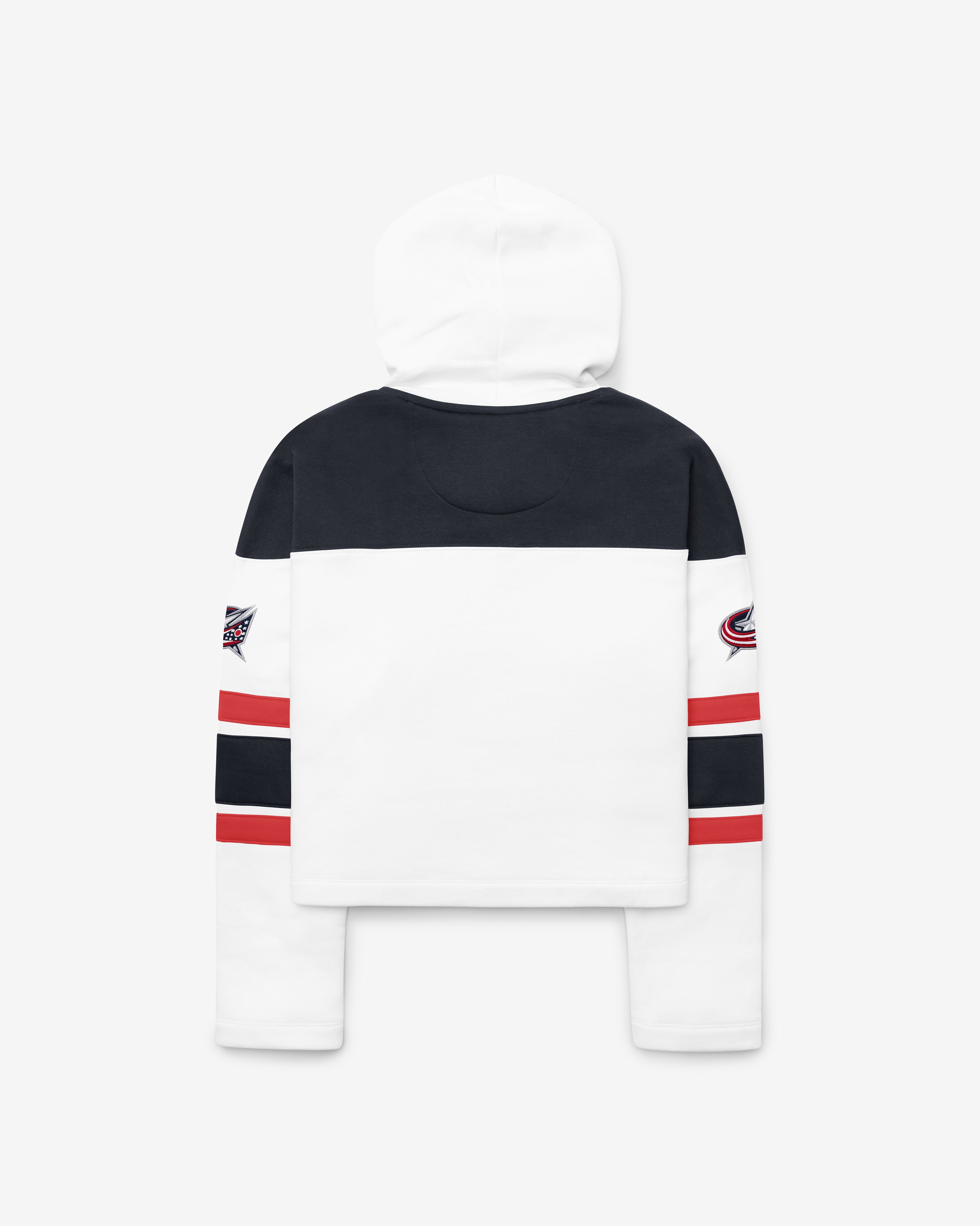 47-lacer-columbus-blue-jackets-hoodie-white-wash-cropped image 2