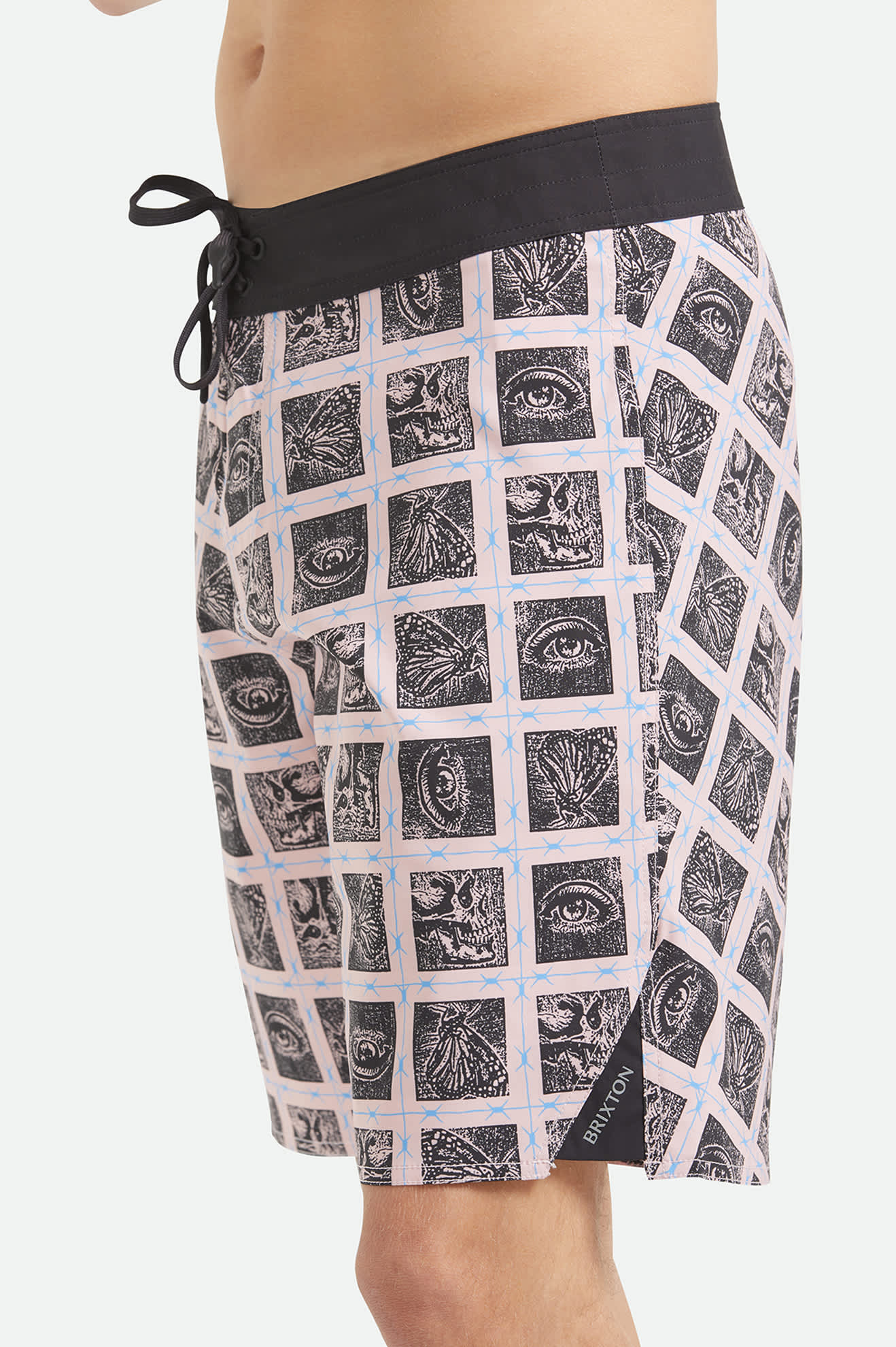 brixton-blitz-boardshort-19-silver-pink-black-herren image 5