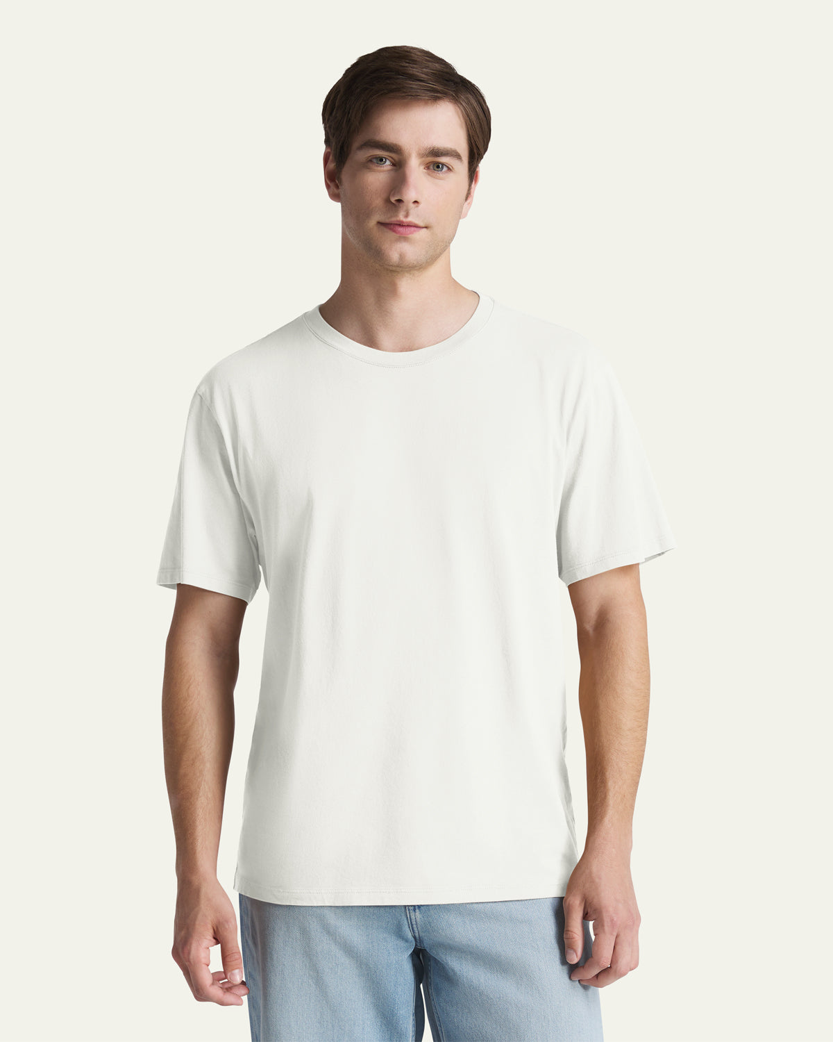 47-brand-basics-everyday-t-shirt-sandstone-baumwolle image 1