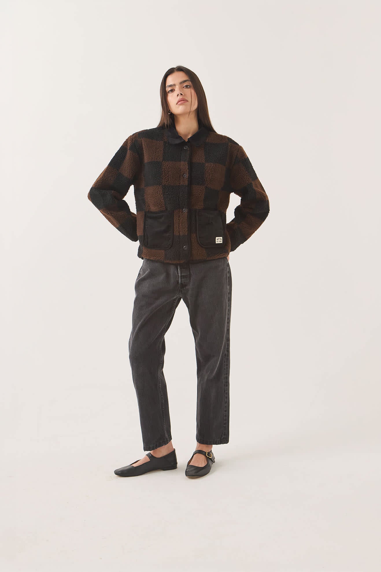 brixton-delilah-quilted-jacke-schwarz-braun-wattiert image 3