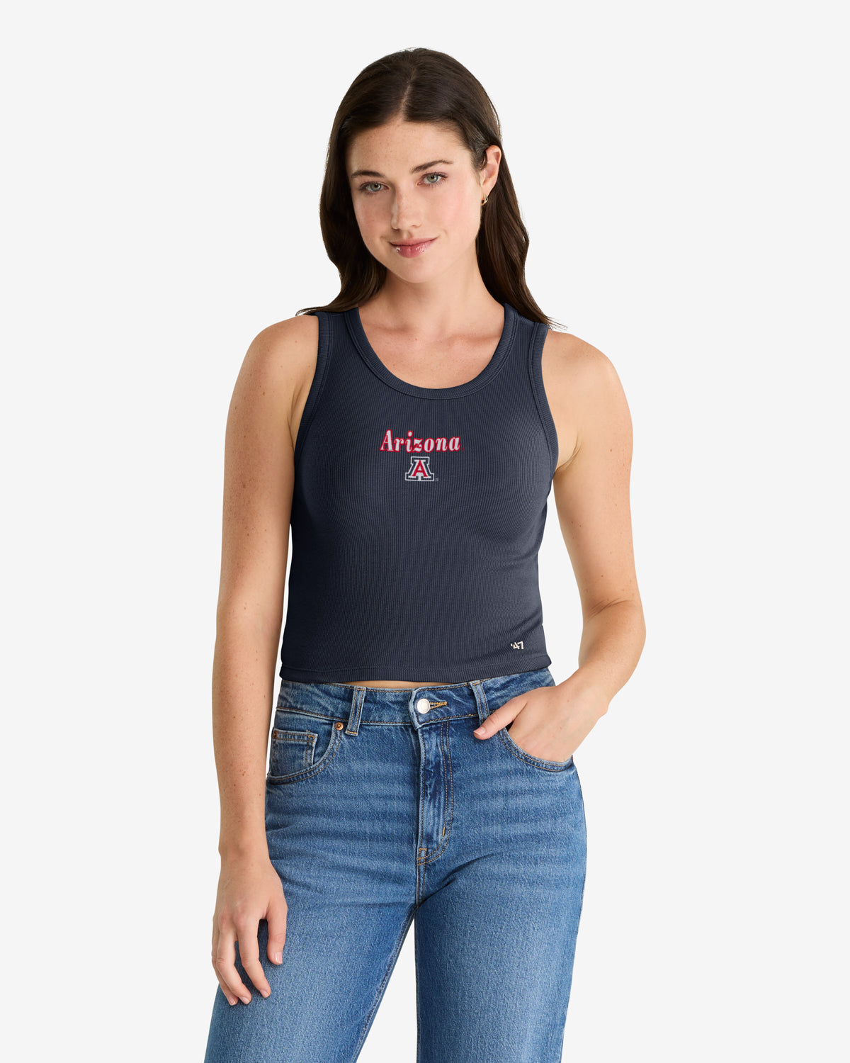 47-foundation-tee-arizona-wildcats-baby-rib-tank-top-navy image 1