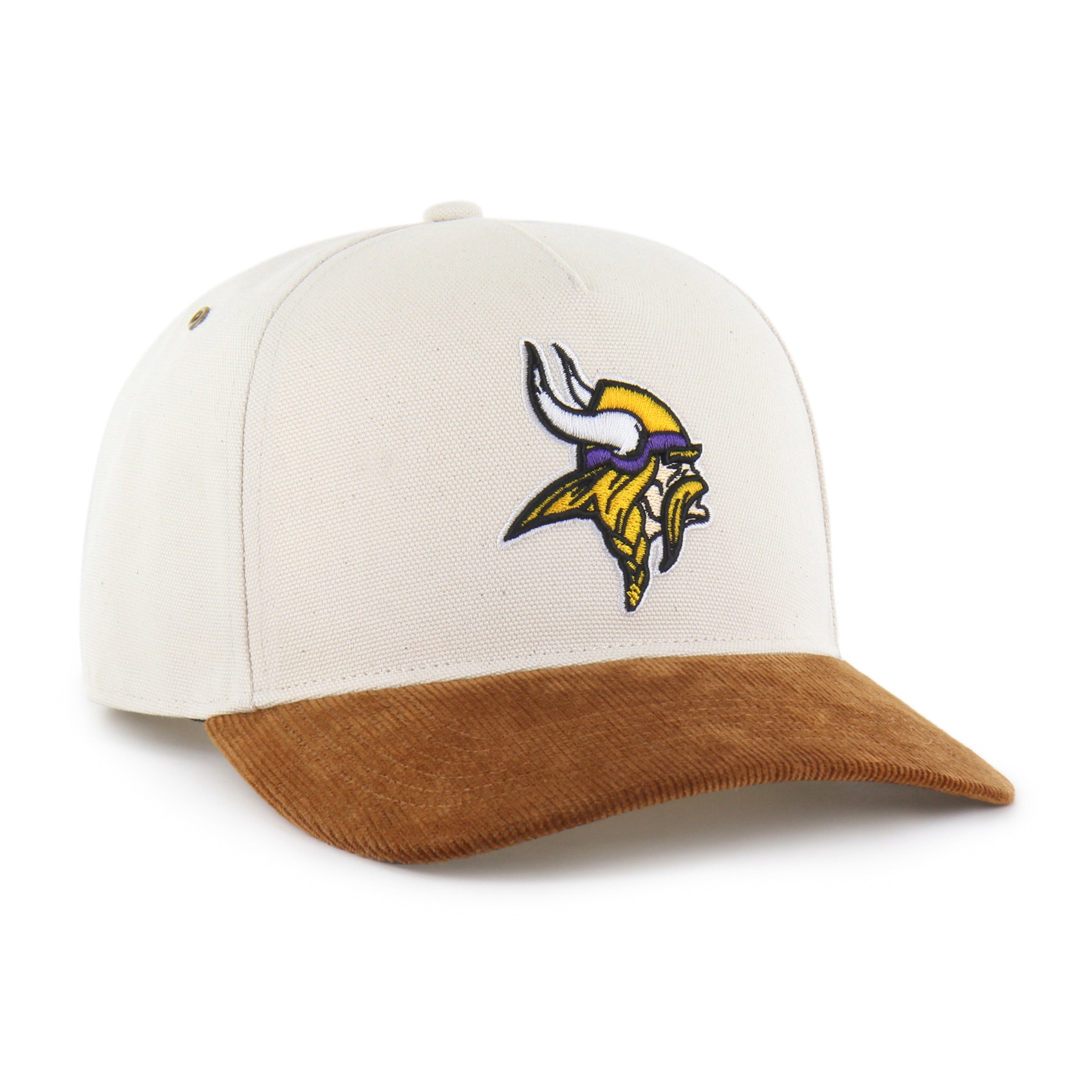 47-brand-minnesota-vikings-hitch-snapback-cap-natural-relaxed-fit image 4