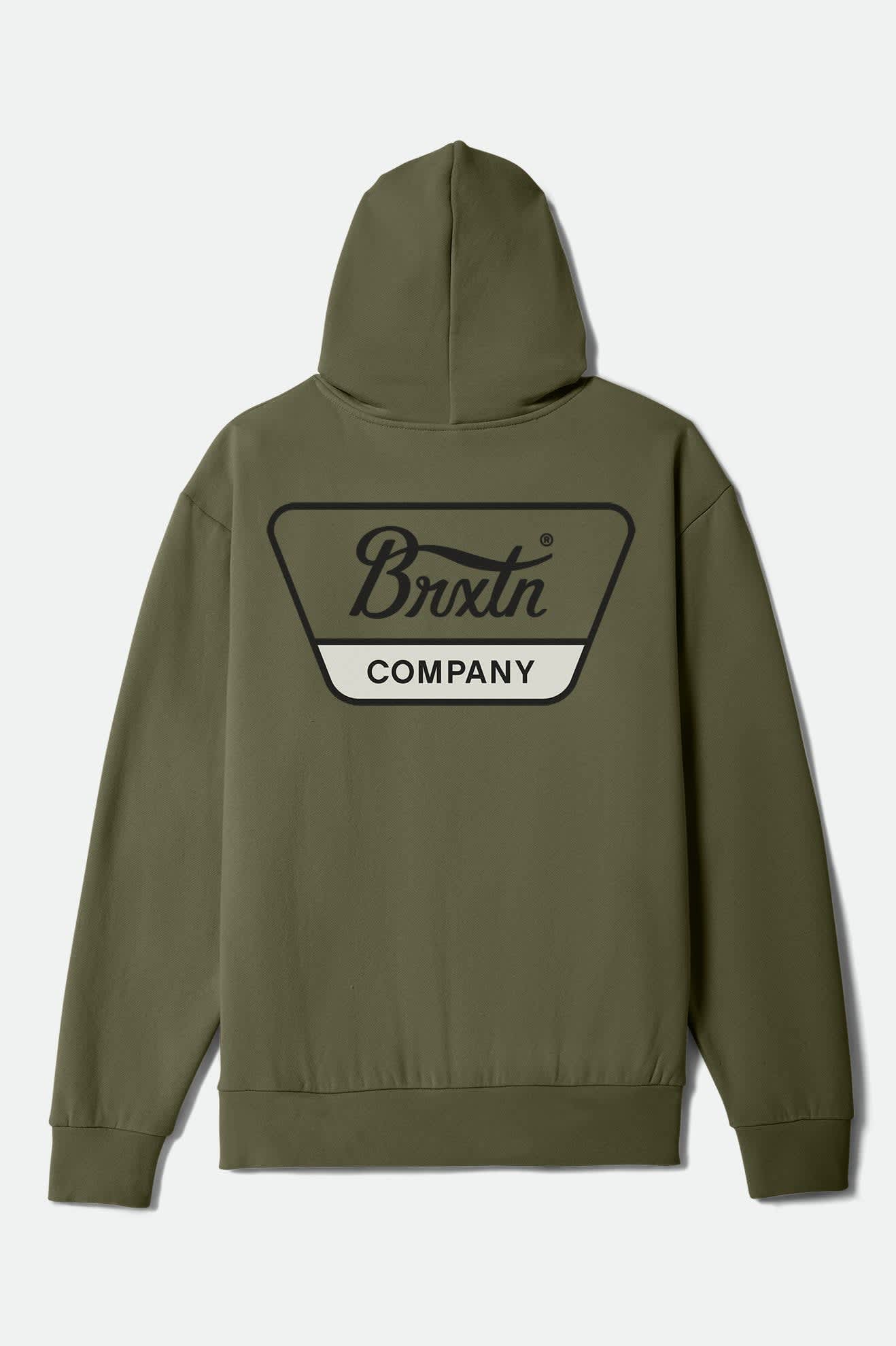 brixton-linwood-hoodie-army-black-kapuzenpulli image 1