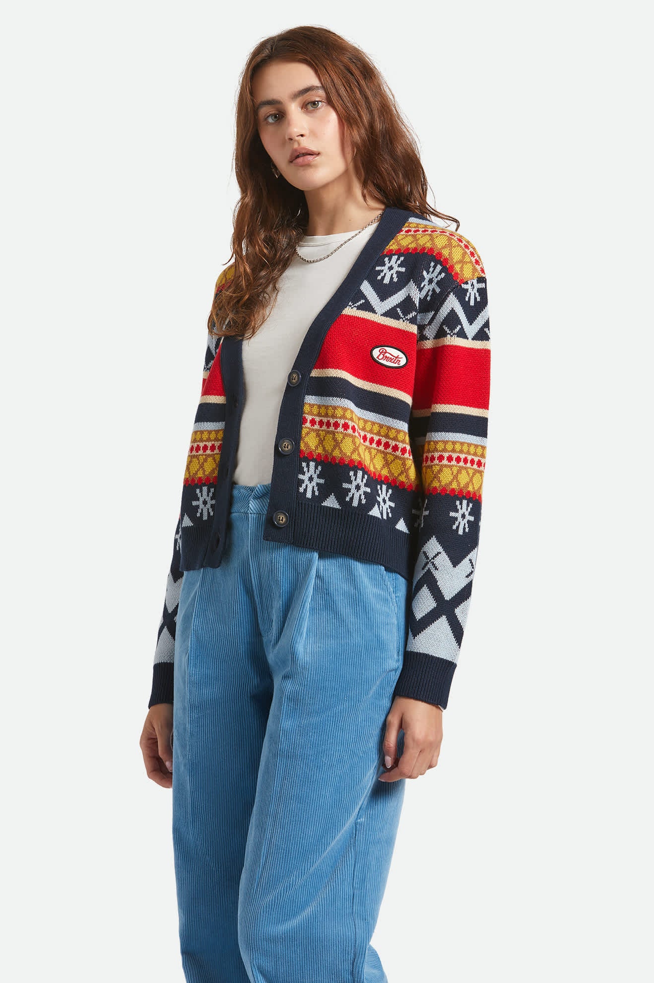 brixton-winter-racing-cardigan-multi-racing-stripe-baumwolle image 4