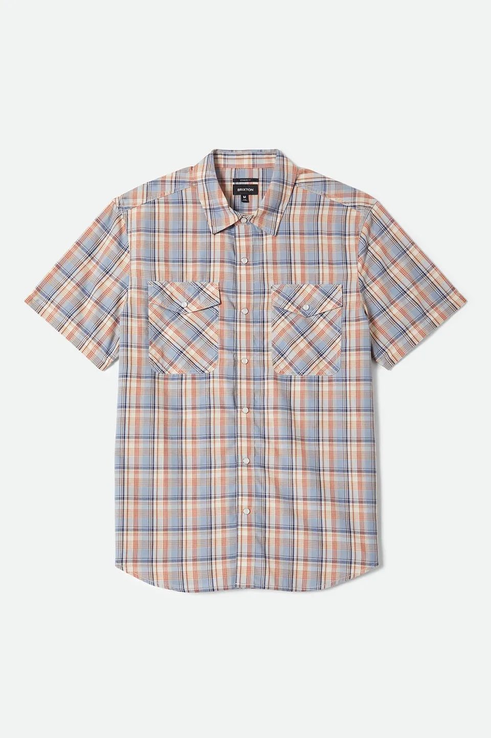 brixton-breezy-wayne-kurzarm-hemd-blue-multi-plaid-karo image 1