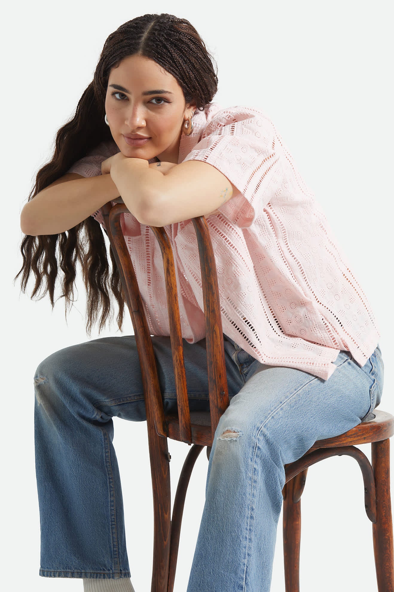 brixton-paradise-lounge-short-sleeve-hemd-chalk-pink-baumwolle image 5
