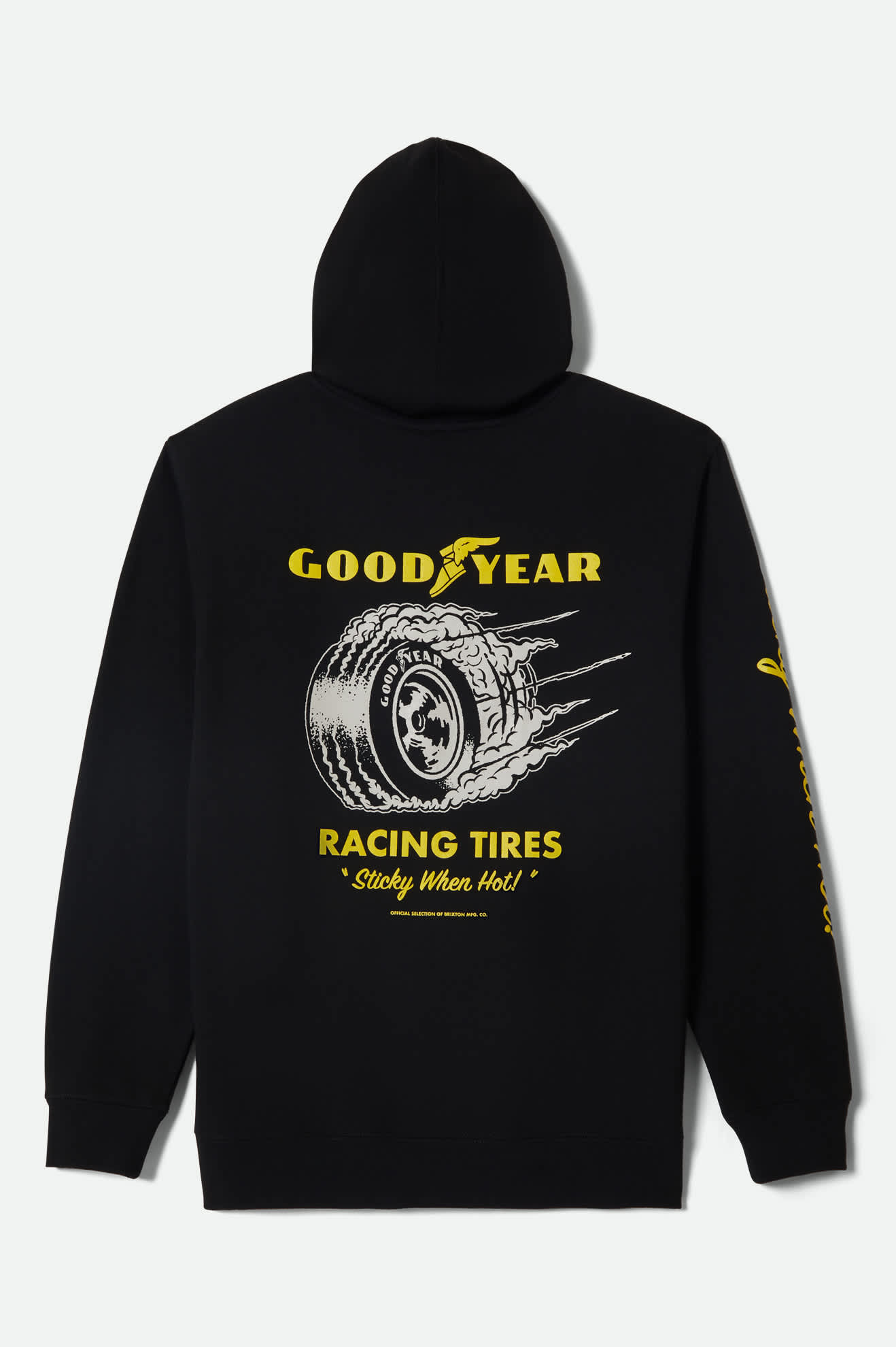 brixton-goodyear-cheater-slick-hood-hoodie-schwarz image 3