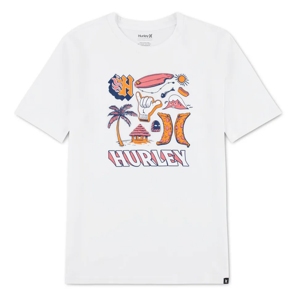 hurley-jungen-grafik-t-shirt-kurzarm-mit-druck image 1