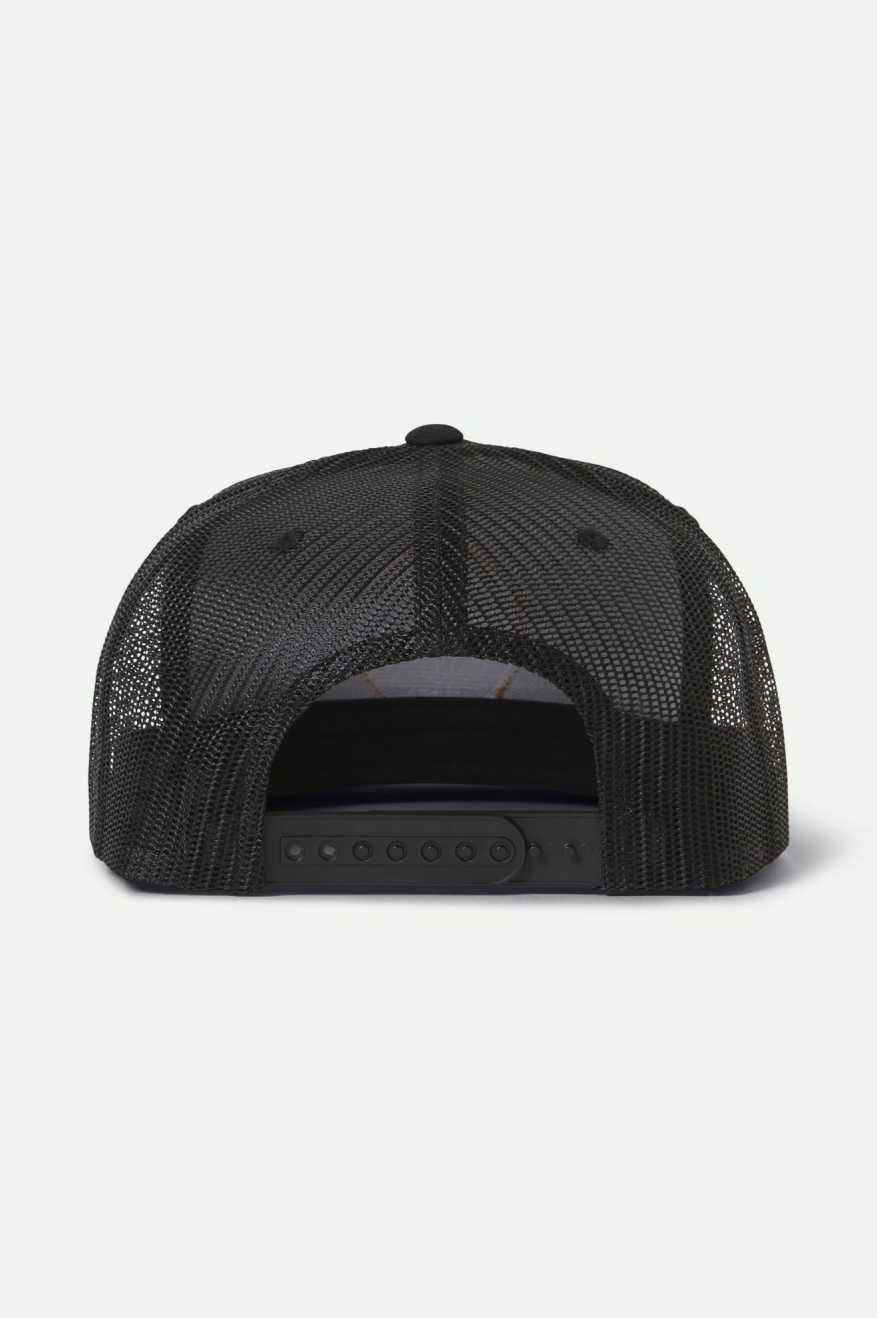 brixton-oath-trucker-hat-cap-schwarz-mesh-snapback image 2