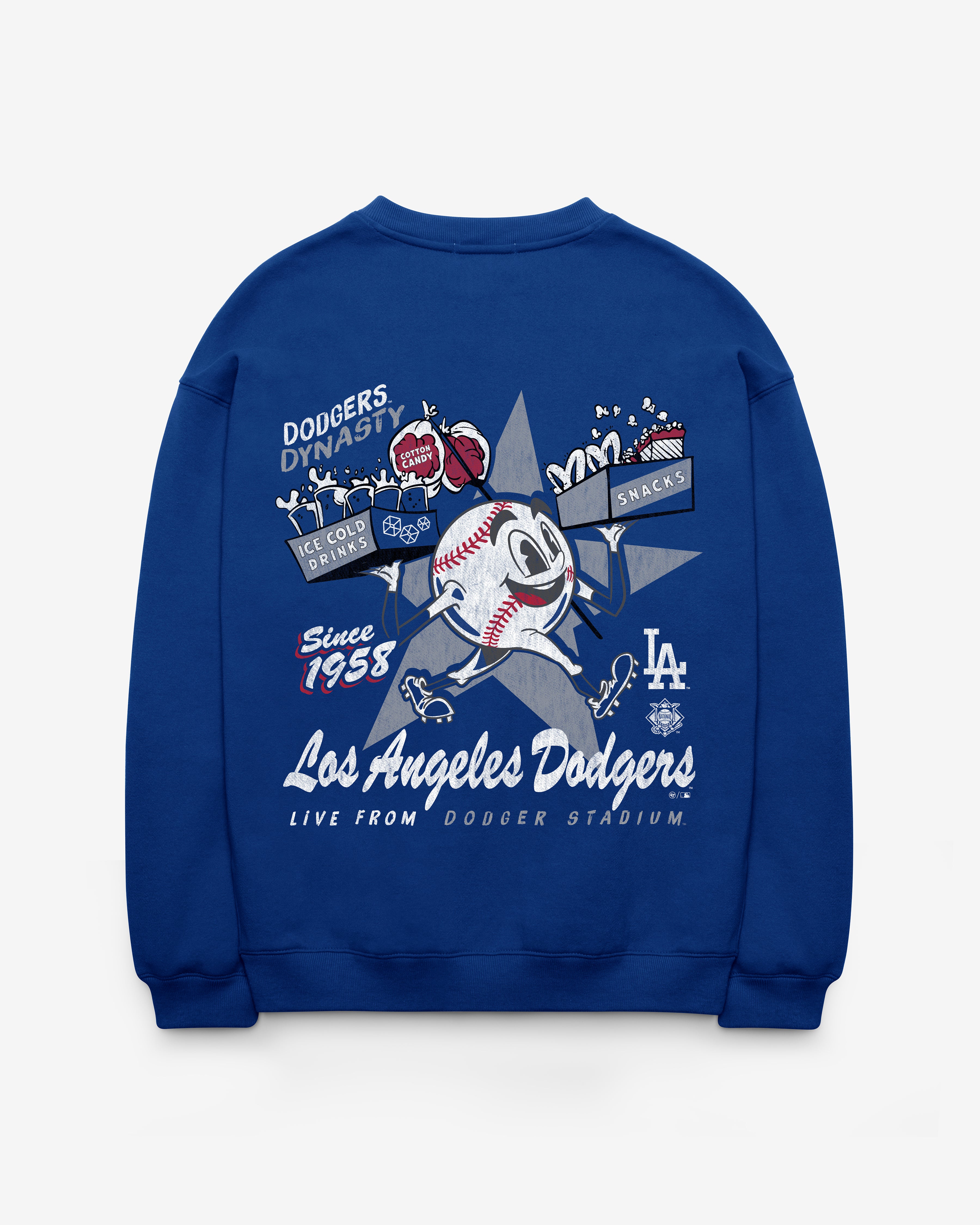 47-headline-fan-fuel-crew-sweatshirt-dodgers-royal-damen image 3