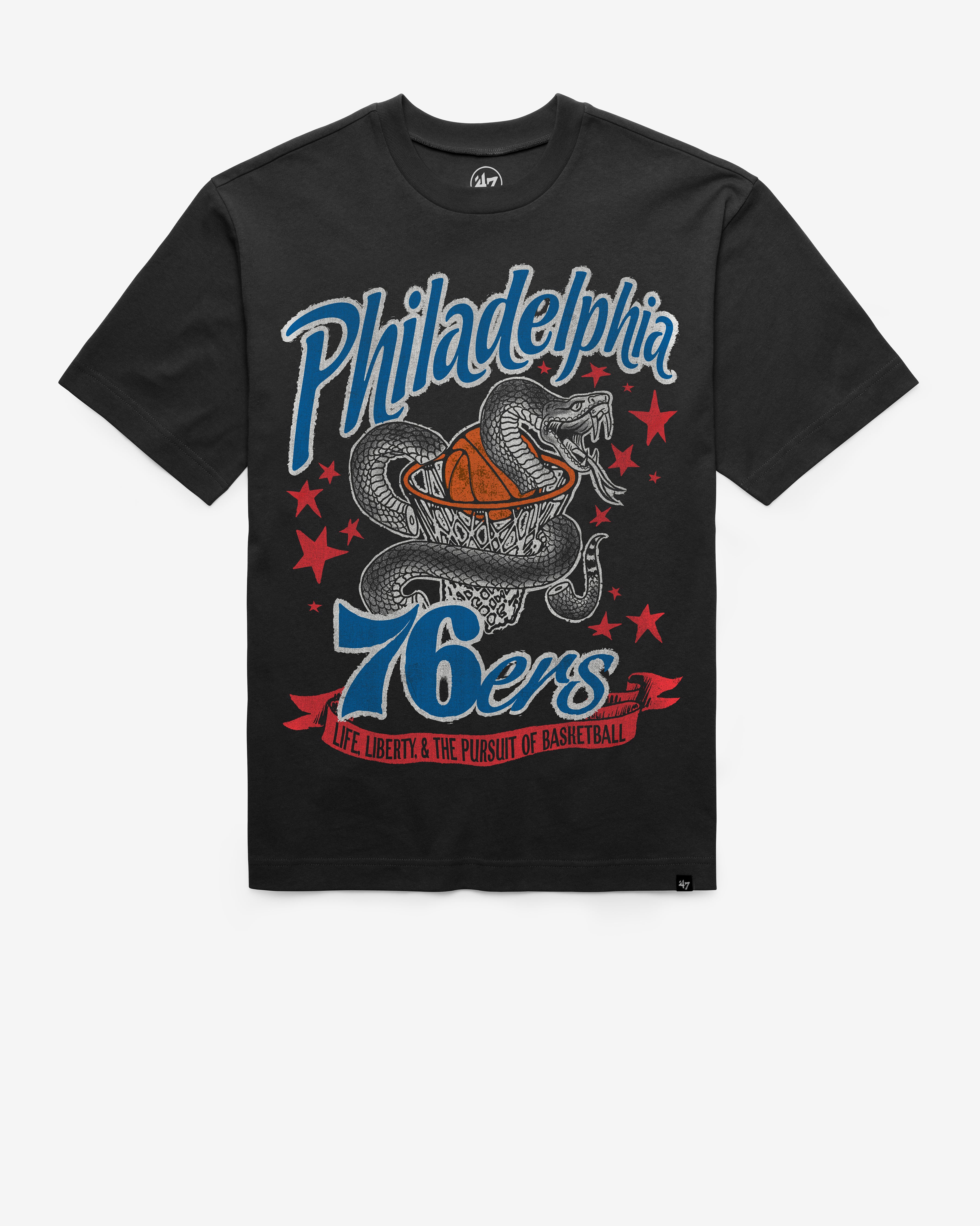 47-foundation-philadelphia-76ers-t-shirt-flint-black image 1