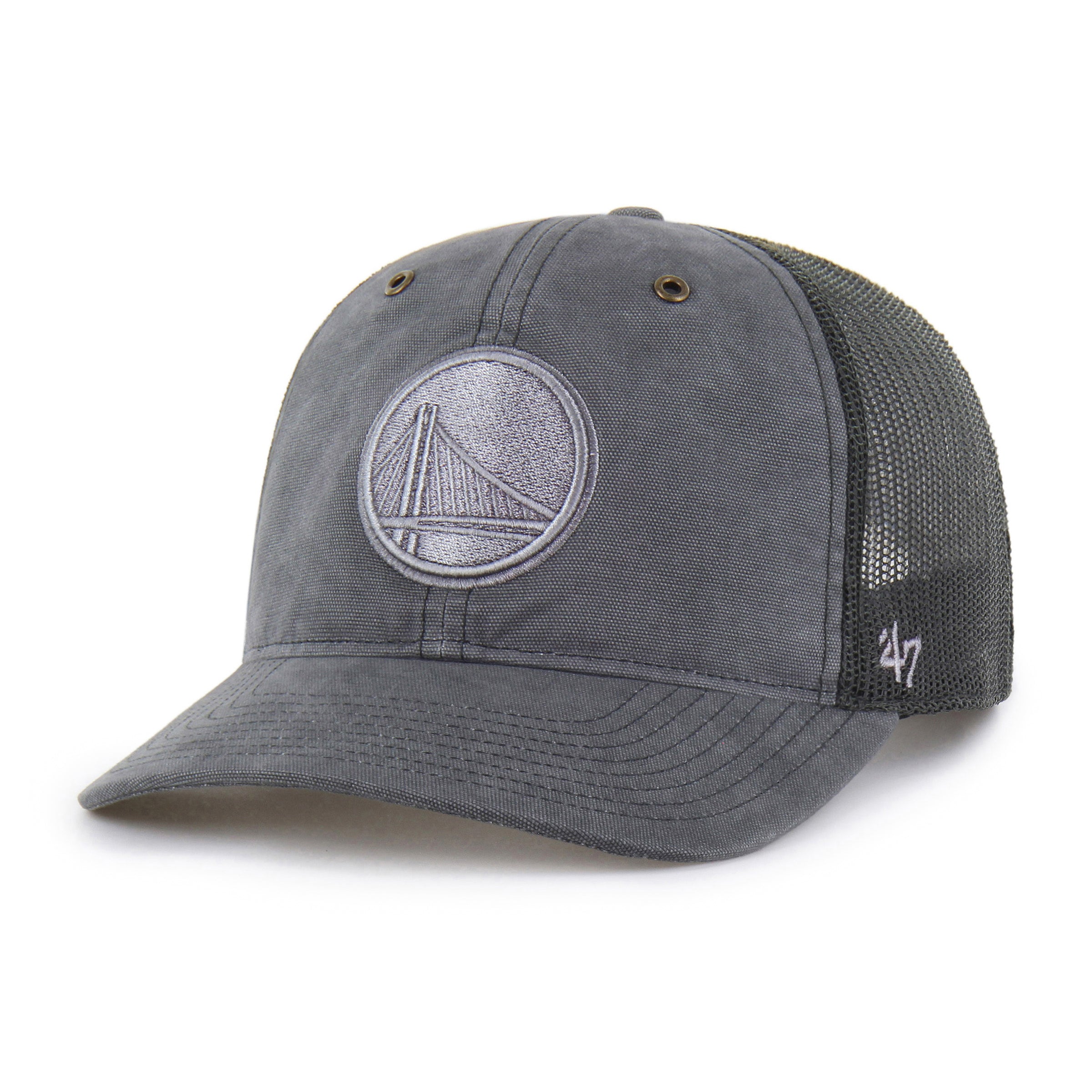 47-brand-trucker-golden-state-warriors-cap-schwarz-snapback image 4