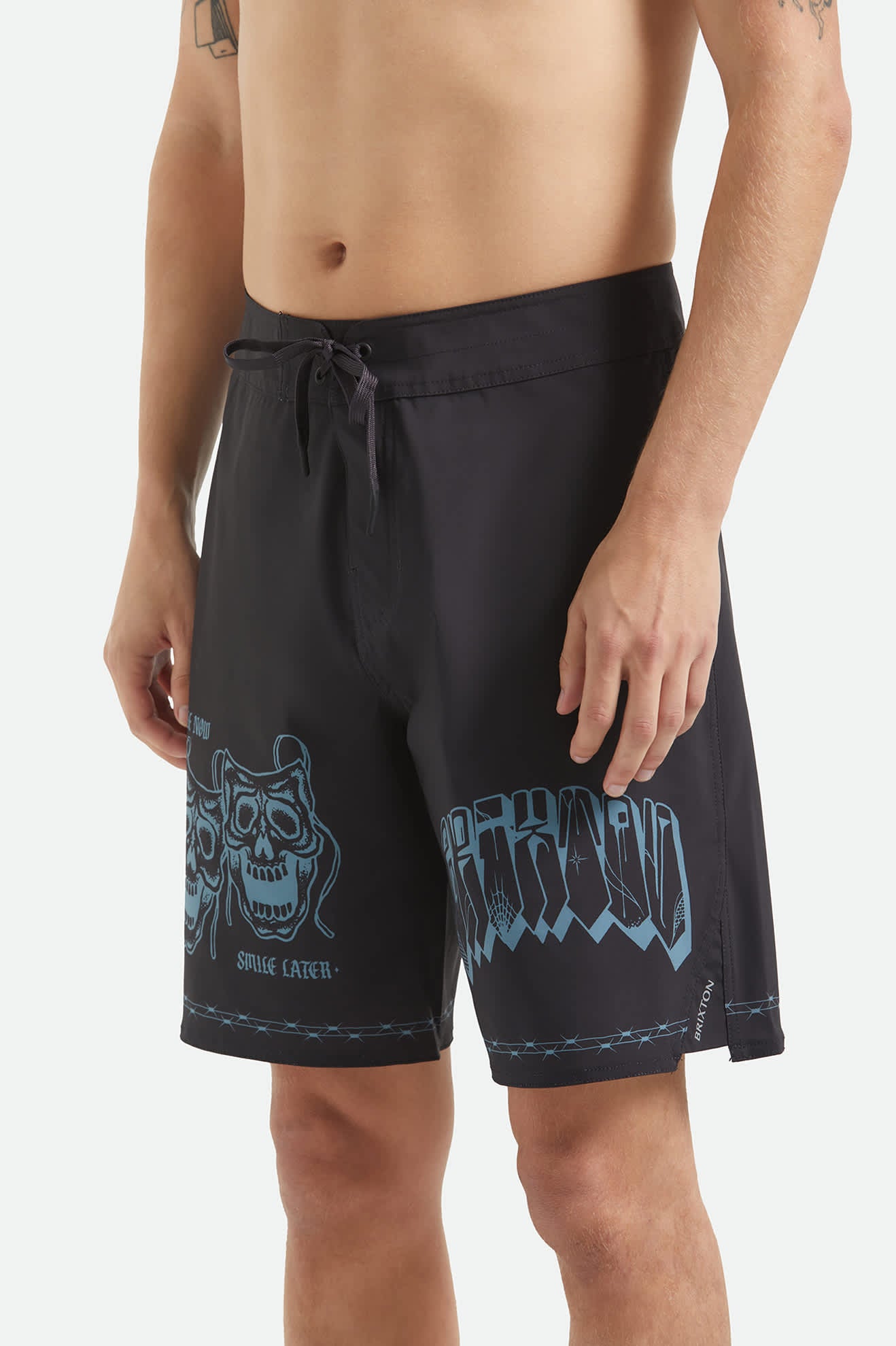 brixton-blitz-boardshort-21-boardshort-black-masks-schnelltrocknend image 5