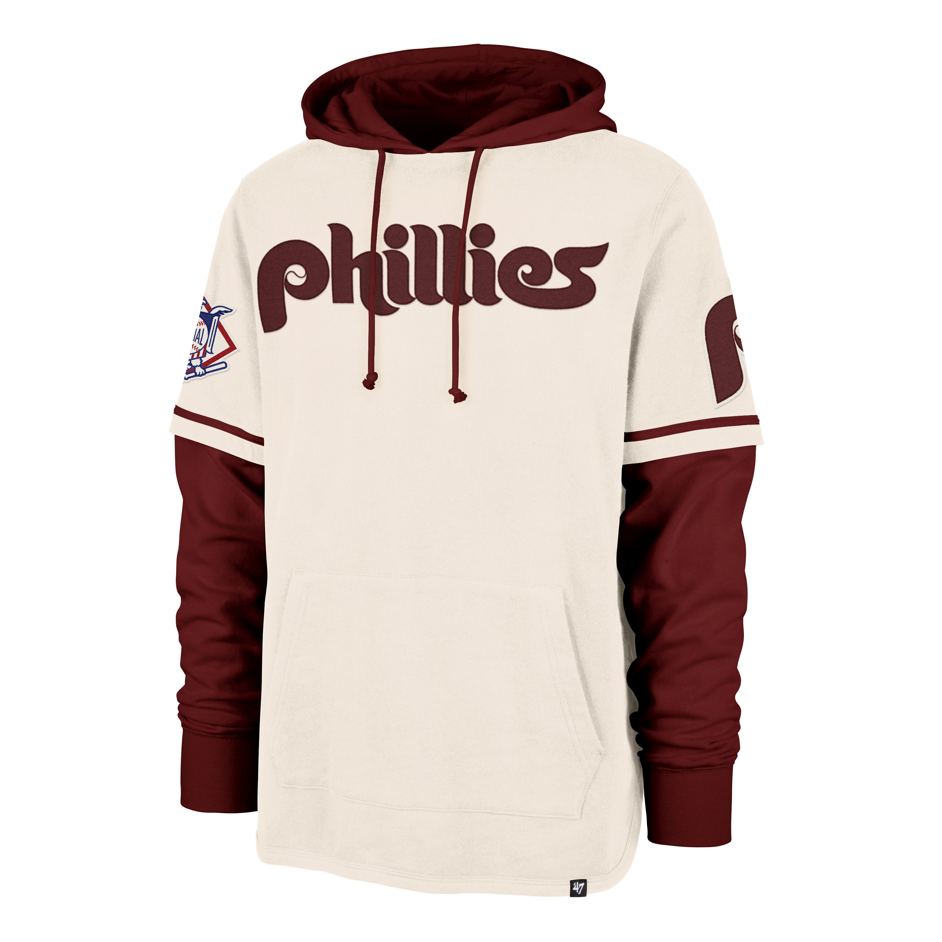 47-shortstop-phillies-cooperstown-hoodie-cream-kapuzenpulli image 1