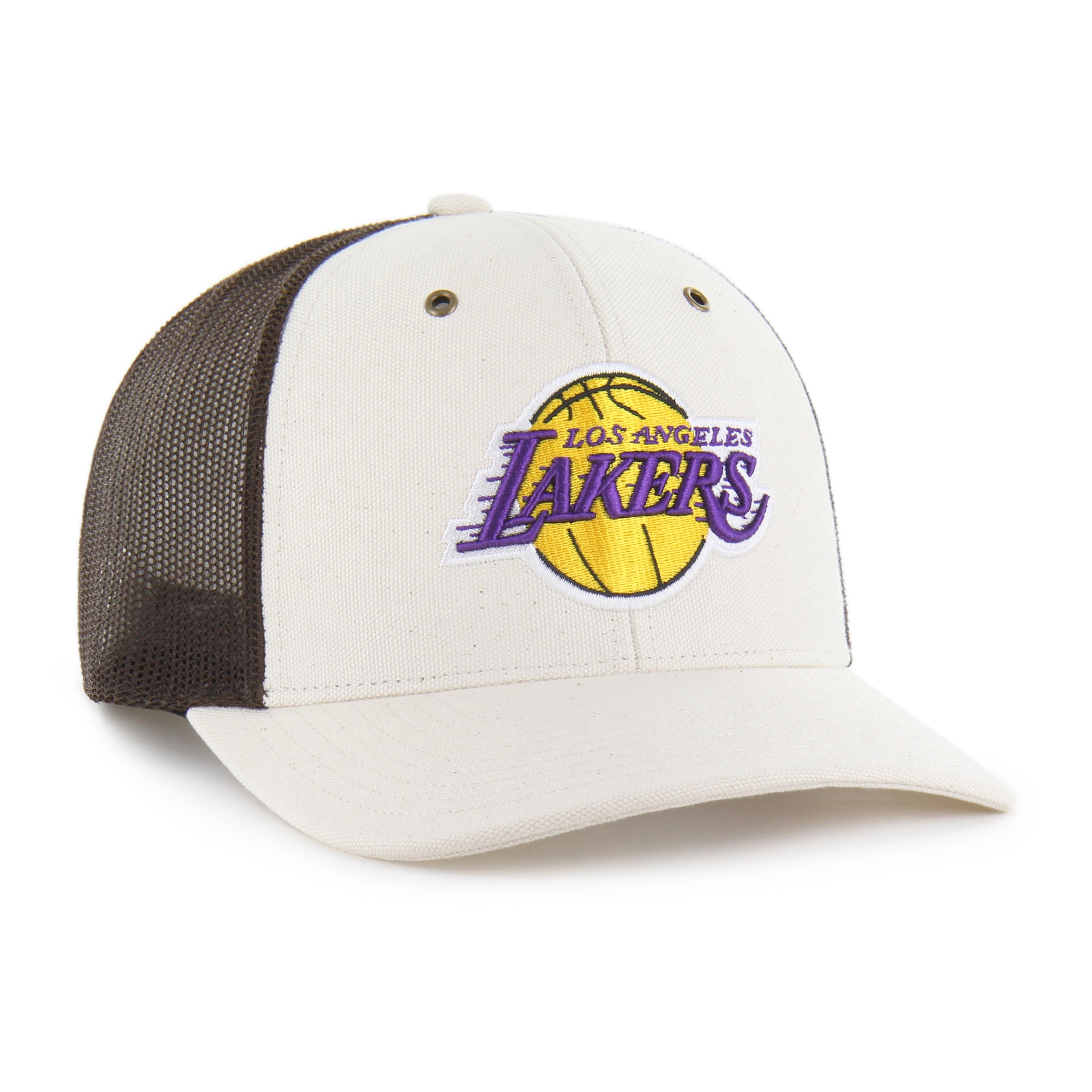 47-los-angeles-lakers-carhartt-trucker-cap-natural-snapback image 4