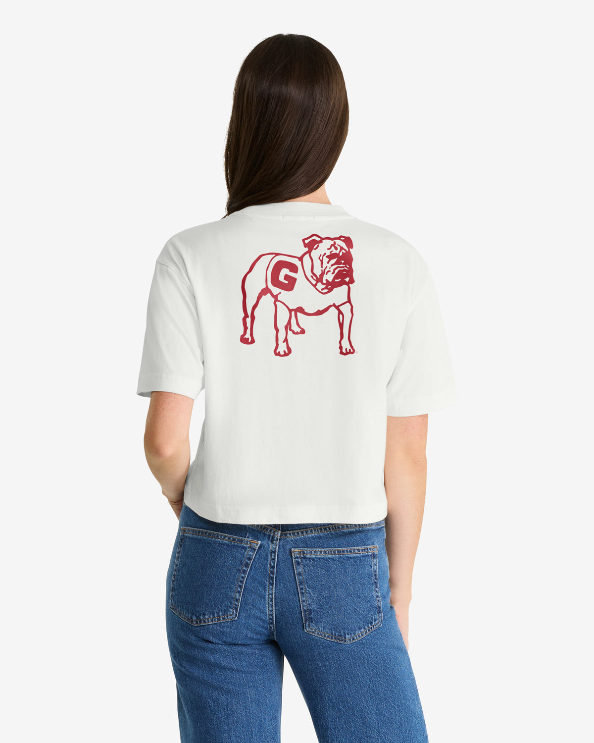 47-brand-georgia-bulldogs-reed-city-crop-t-shirt-sandstone-damen image 1