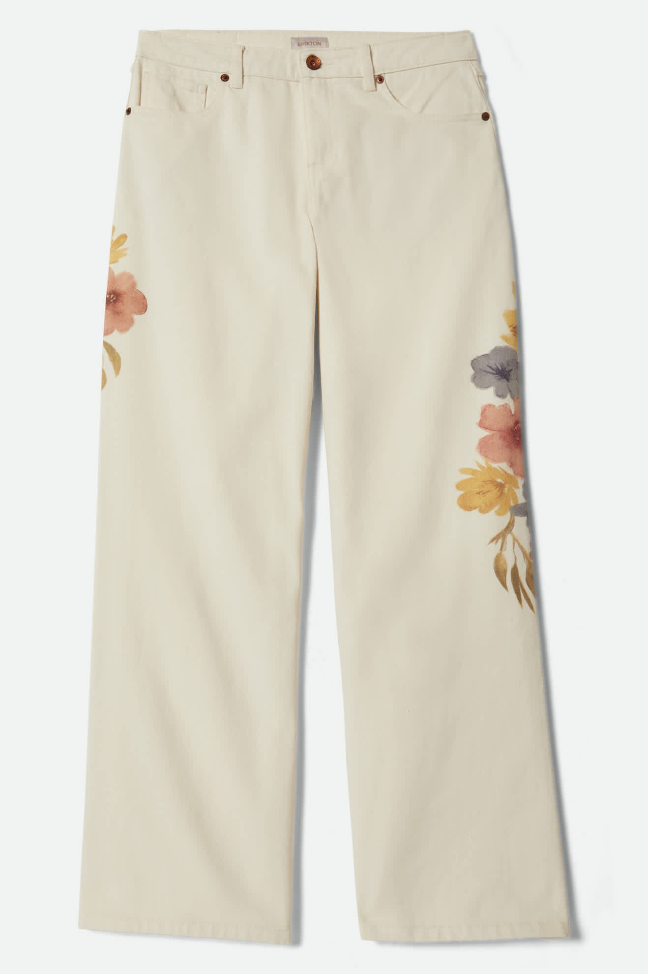 brixton-chloe-5-pocket-hose-off-white-floral-baumwolle image 2