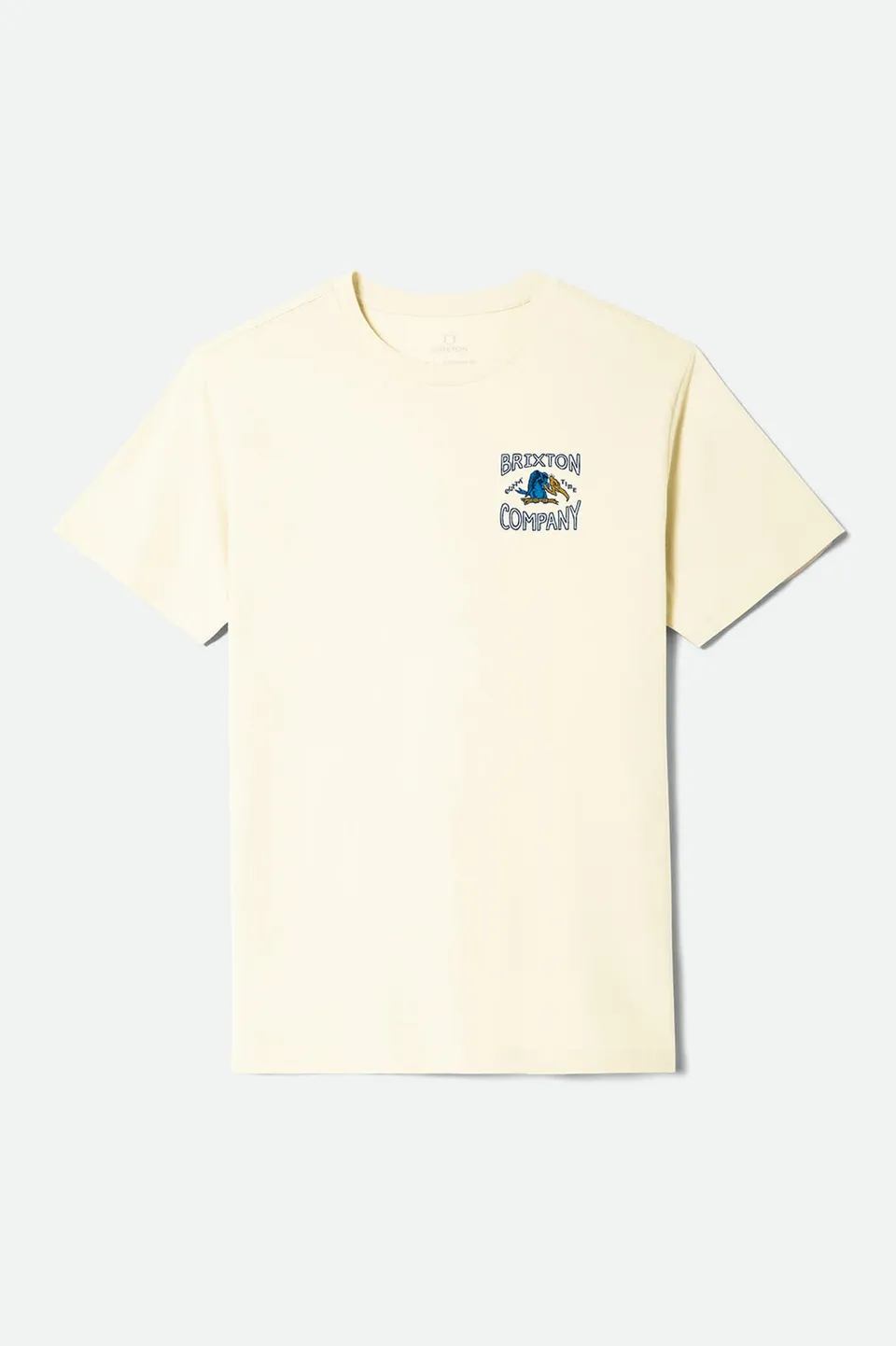 brixton-outta-short-sleeve-t-shirt-herren-cream-baumwolle image 1